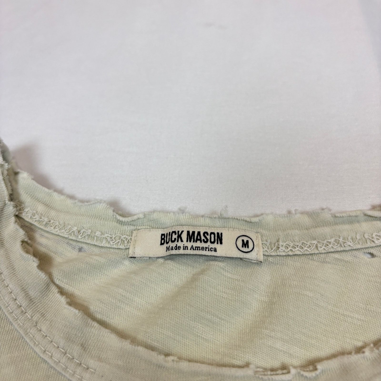 Buck Mason Buck Mason Slub Curved Hem Distressed T Shirt Men's M Size US M / EU 48-50 / 2 - 6 Thumbnail