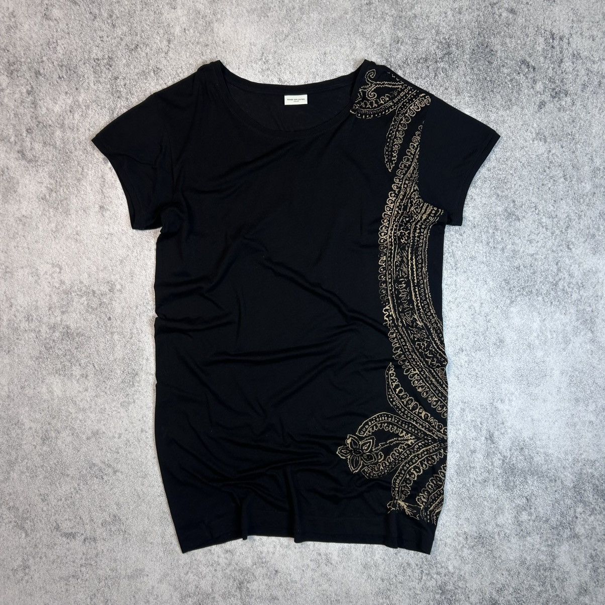 Dries Van Noten Vintage Dries Van Noten Black Silk Blend Tunic Shirt Size S / US 4 / IT 40 - 1 Thumbnail