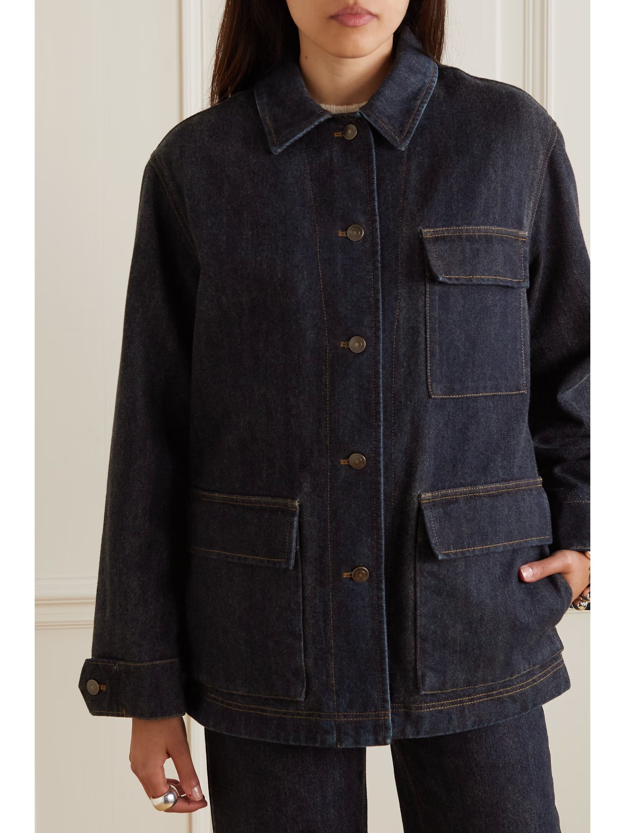Loro Piana o1srvl11e0924 Denim Jacket in Navy Blue Size XXL / US 16-18 / IT 52-54 - 3 Thumbnail