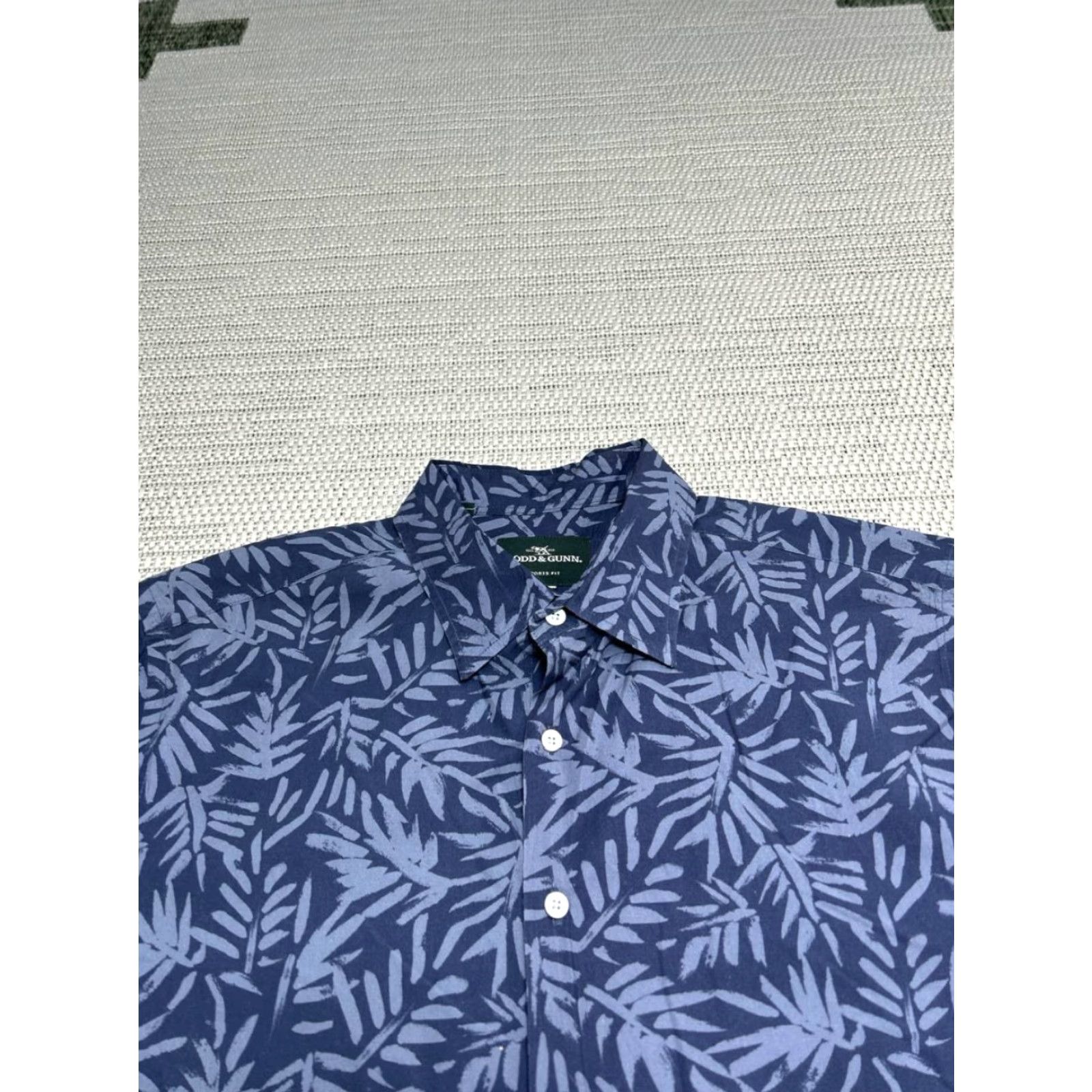 Rodd & Gunn Rodd Gunn Shirt Mens Large Blue Floral Fern Print Cotton Button-Up Shirt Size US L / EU 52-54 / 3 - 3 Thumbnail