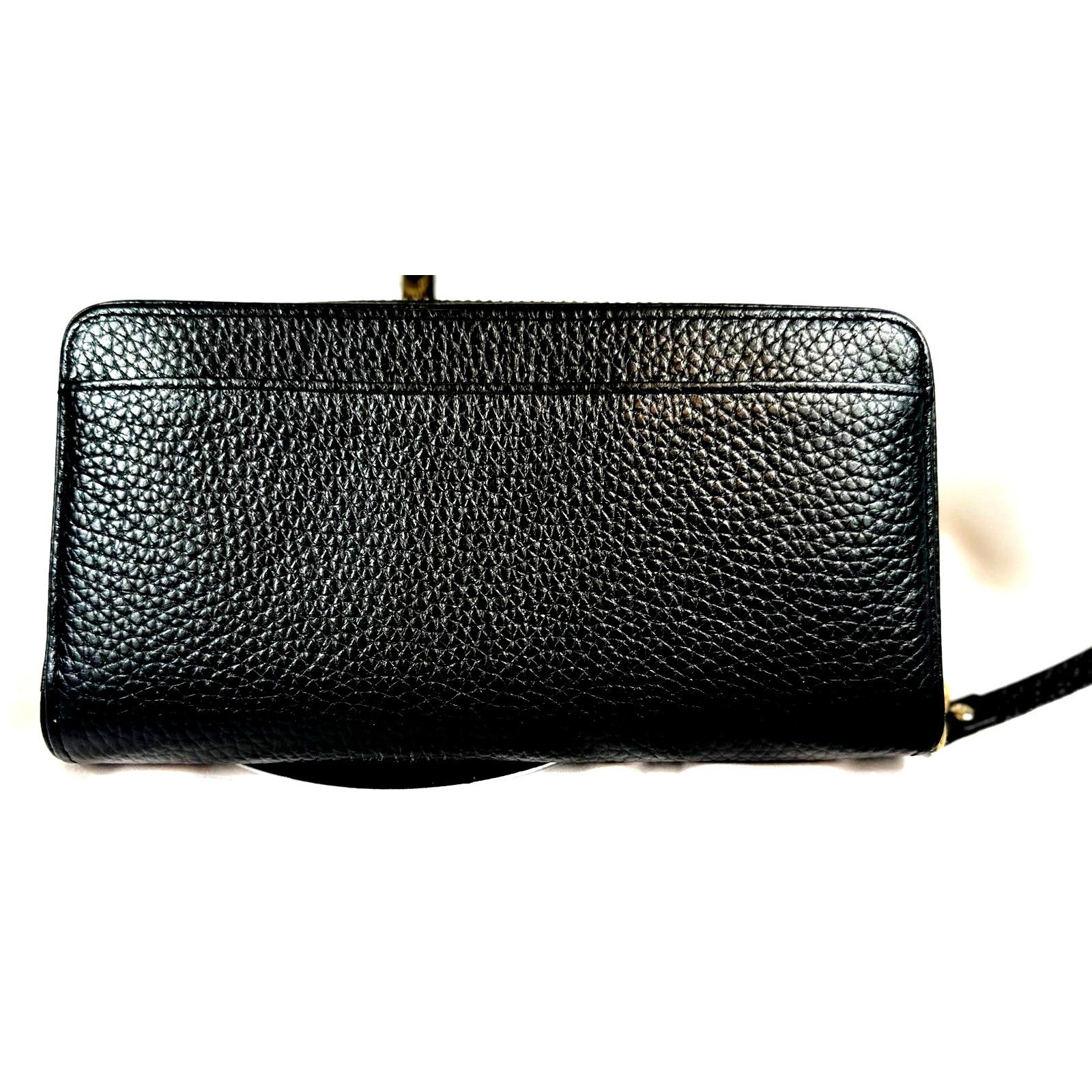 Kate Spade Kate Spade Chester St Pebble Leather Zip Around Wallet Black Size ONE SIZE - 6 Thumbnail