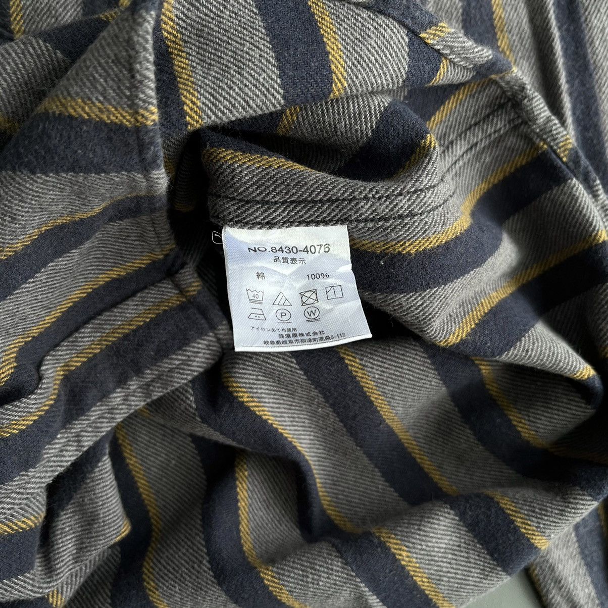 Flannel × Kangol × Vintage Vintage 1990s Vertical Stripe Snap Button Flannel Shirt Size US L / EU 52-54 / 3 - 3 Thumbnail