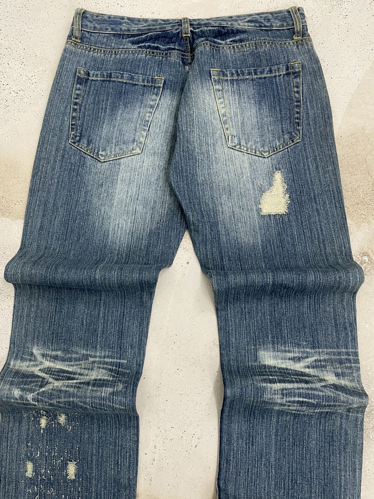 Japanese Brand Japan Armee Francaise Distressed Patchwork Liberation Denim Size US 32 / EU 48 - 14 Thumbnail