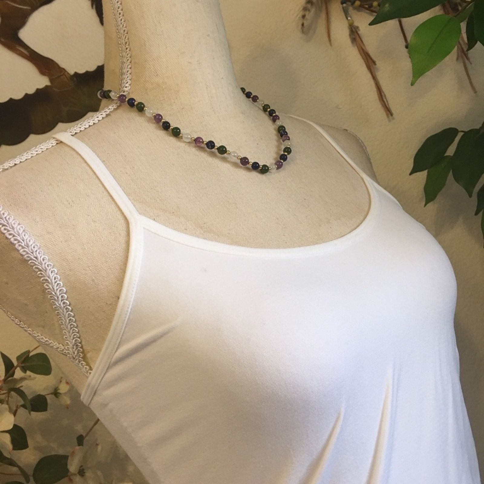 Vintage Vintage 1/20 14k GF semi precious stone necklace Size ONE SIZE - 2 Thumbnail