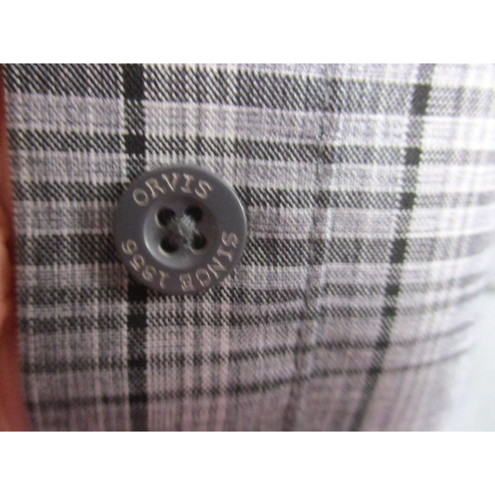 Orvis Orvis Shirt XL Gray Plaid Pockets Polyester Fishing Stretch Shirt (Men) Size US XL / EU 56 / 4 - 7 Thumbnail