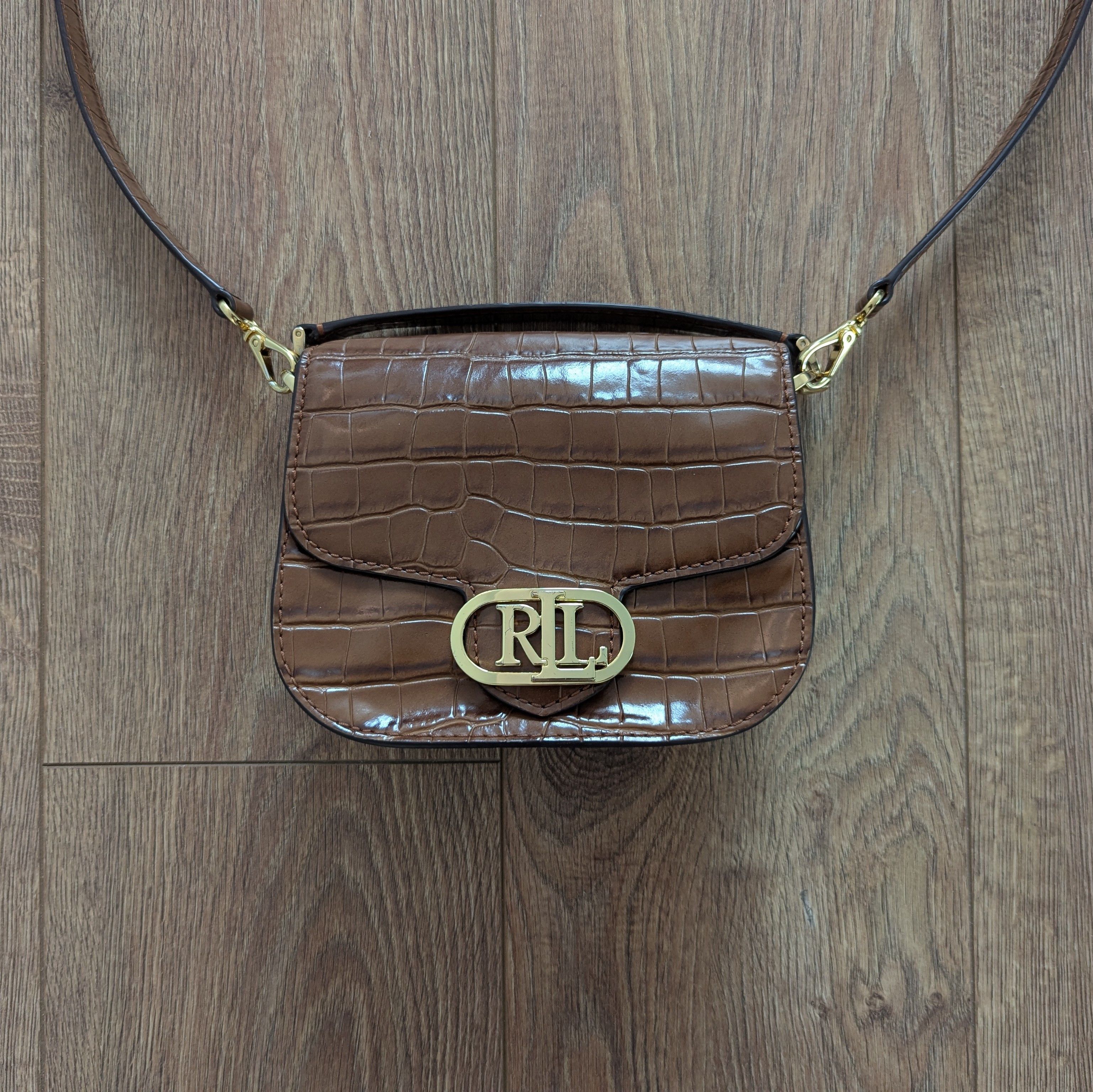 Lauren Ralph Lauren × Leather LAUREN RALPH LAUREN Addie Cross Body Bag Cow Leather Luxury Size ONE SIZE - 4 Thumbnail
