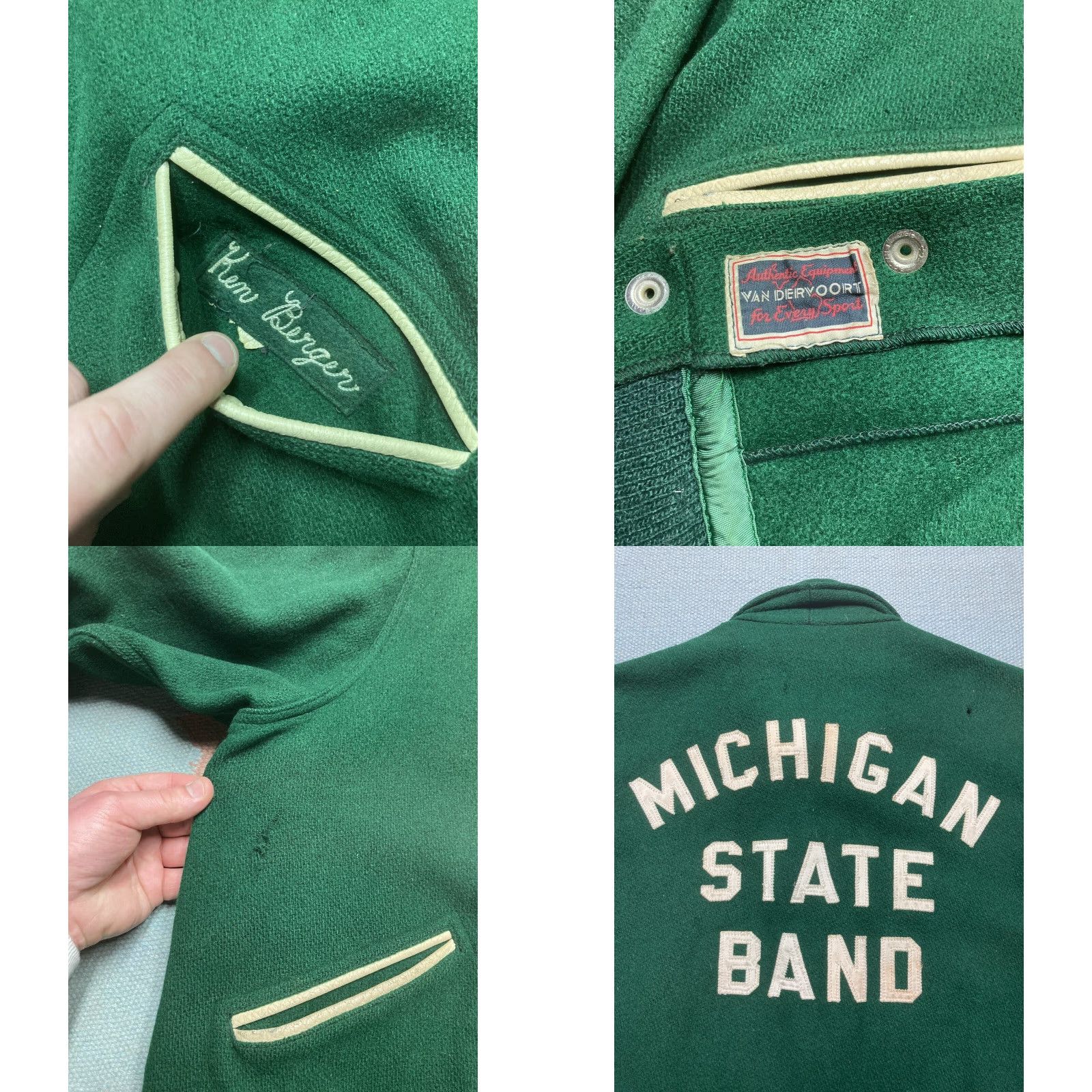 Vintage VINTAGE Michigan State University MSU band jacket Wool varsity Large 1950s 60s Men’s Womens Girls Boys Size US L / EU 52-54 / 3 - 8 Thumbnail