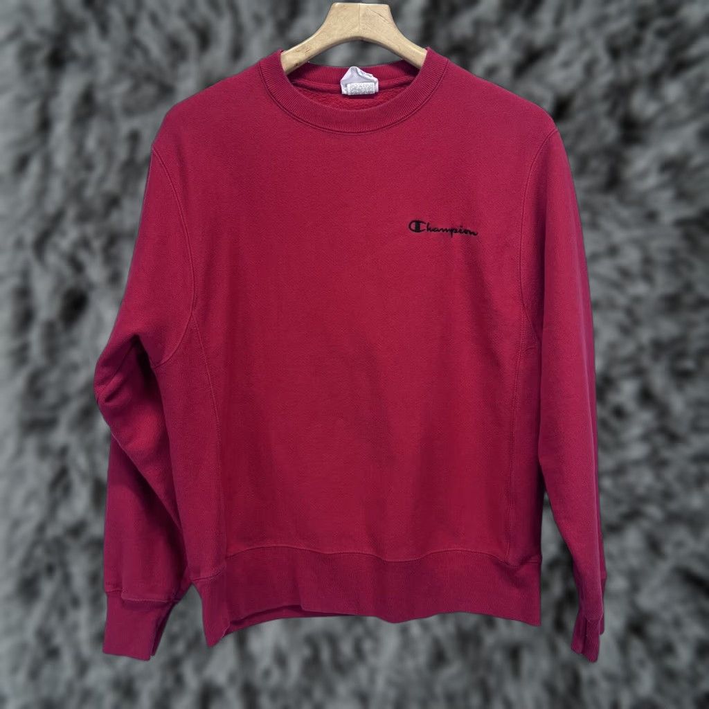 Champion Champion Reverse Weave Sweatshirt Mens Medium Red Heavyweight Pullover Crew Neck Sports Size US M / EU 48-50 / 2 - 1 Thumbnail