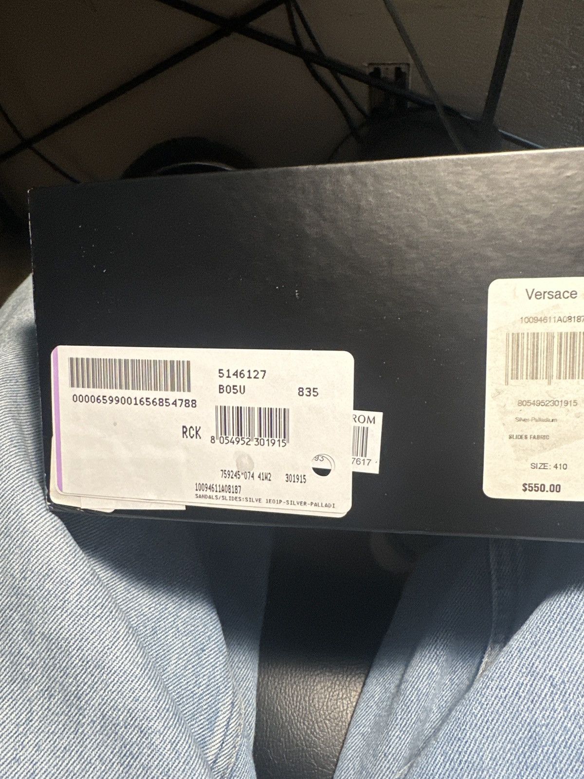 Versace Sliver-Palladium Slides Size US 11 / IT 41 - 4 Thumbnail