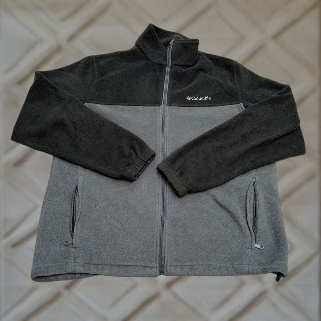 Vintage Columbia Steens Mountain Fleece Jacket Mens Large Gray Full Zip Outdoor Coat Jacket Size US L / EU 52-54 / 3 - 1 Thumbnail