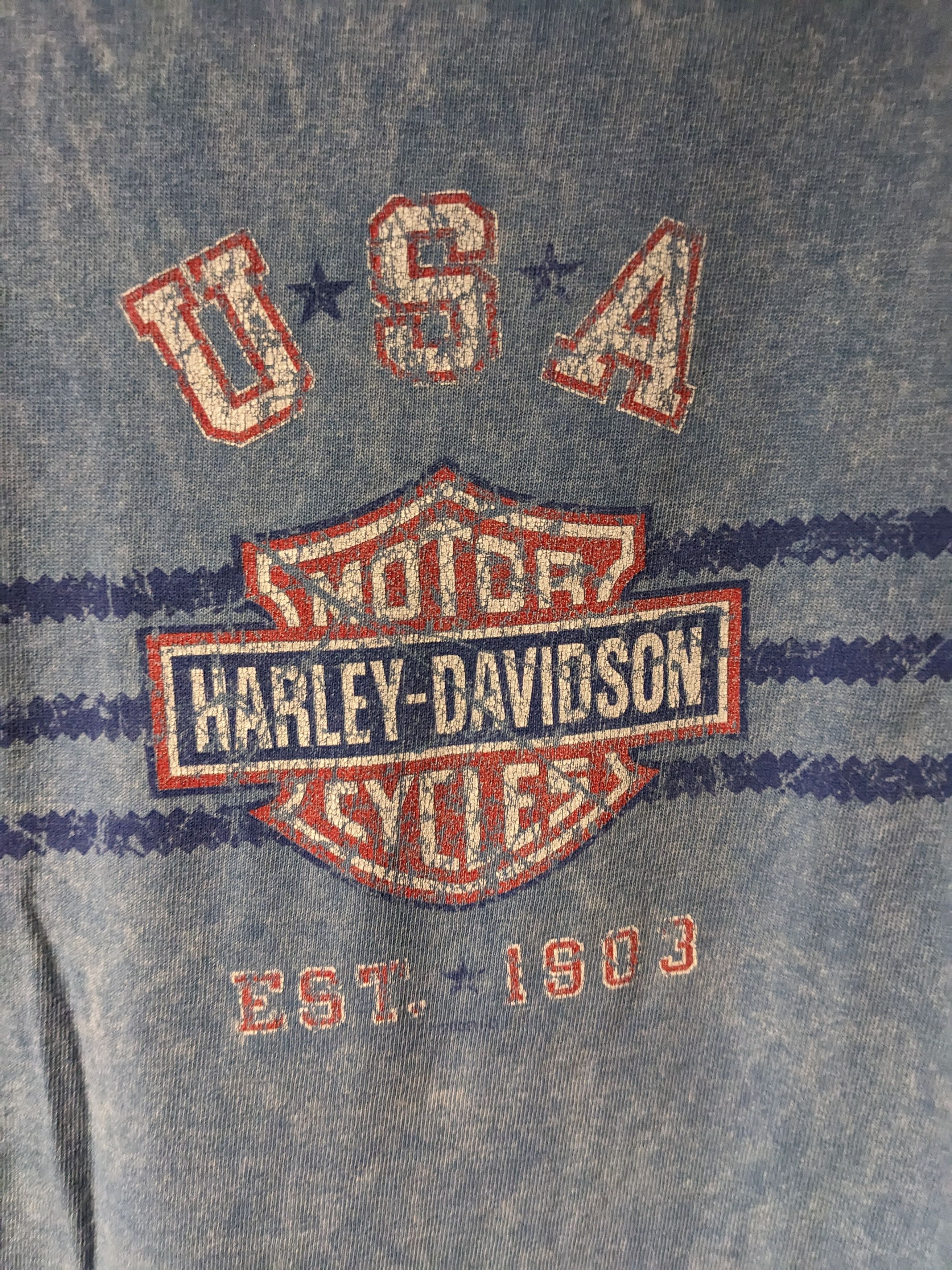 Harley Davidson × Vintage Vintage 2002 Harley Davidson Motorcycle Dubois T-Shirt Size US L / EU 52-54 / 3 - 7 Thumbnail