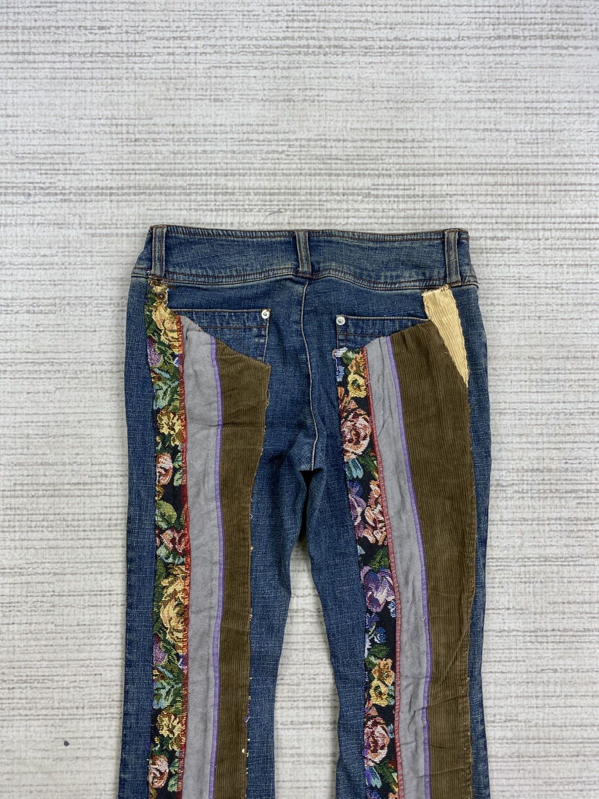Japanese Brand Vintage Flared Joky Gal Custom Patchwork Denim Jeans Size US 28 / EU 44 - 9 Thumbnail