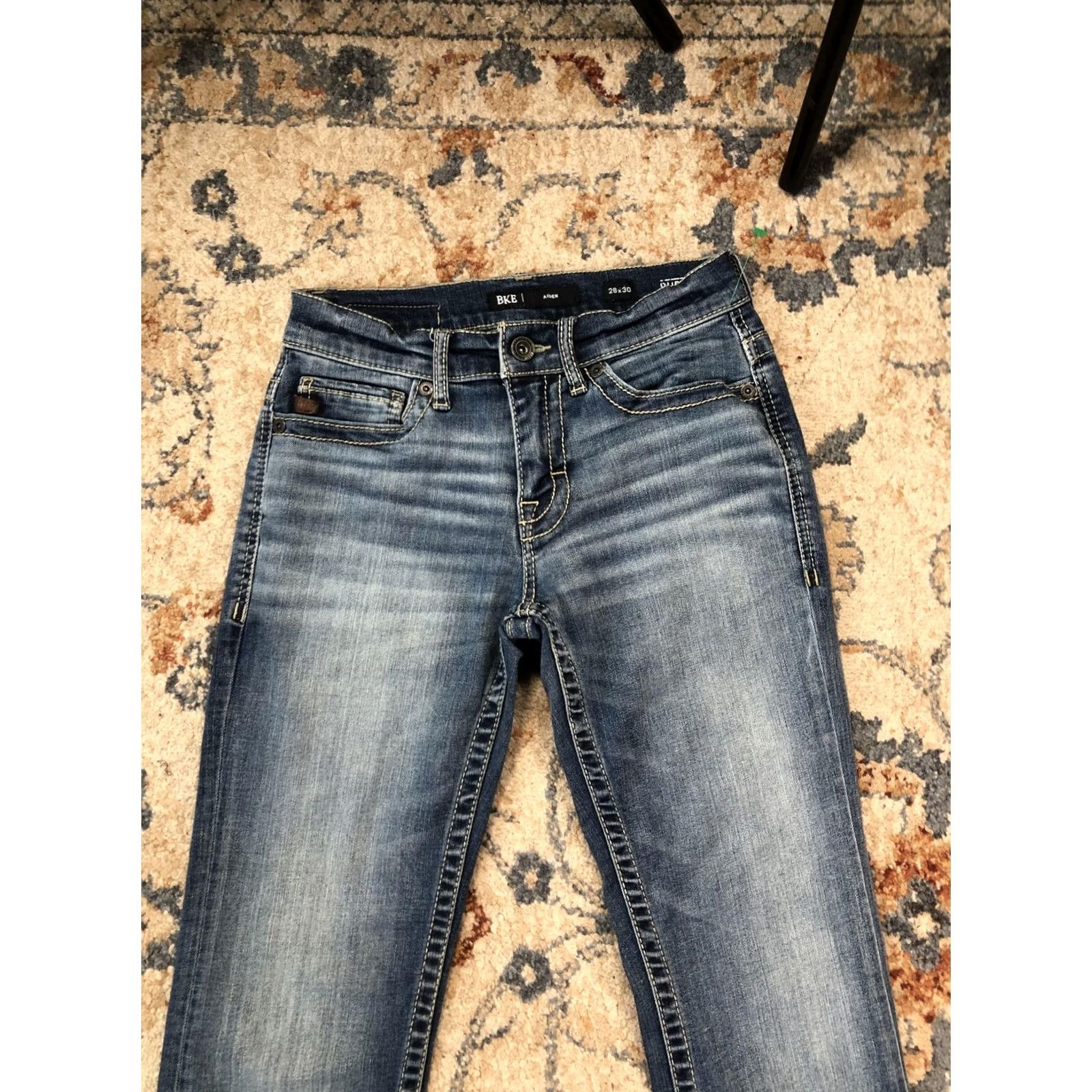 BKE BKE Aiden Jeans Mens 28x30 Blue Medium Wash Regular Straight Denim Pants Casual Pants Size US 28 / EU 44 - 2 Thumbnail