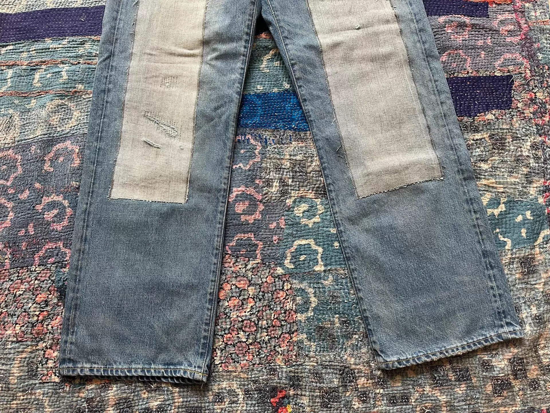 RRL Ralph Lauren RRL Patched Vintage Wash Jeans 32x30 Size US 32 / EU 48 - 5 Thumbnail