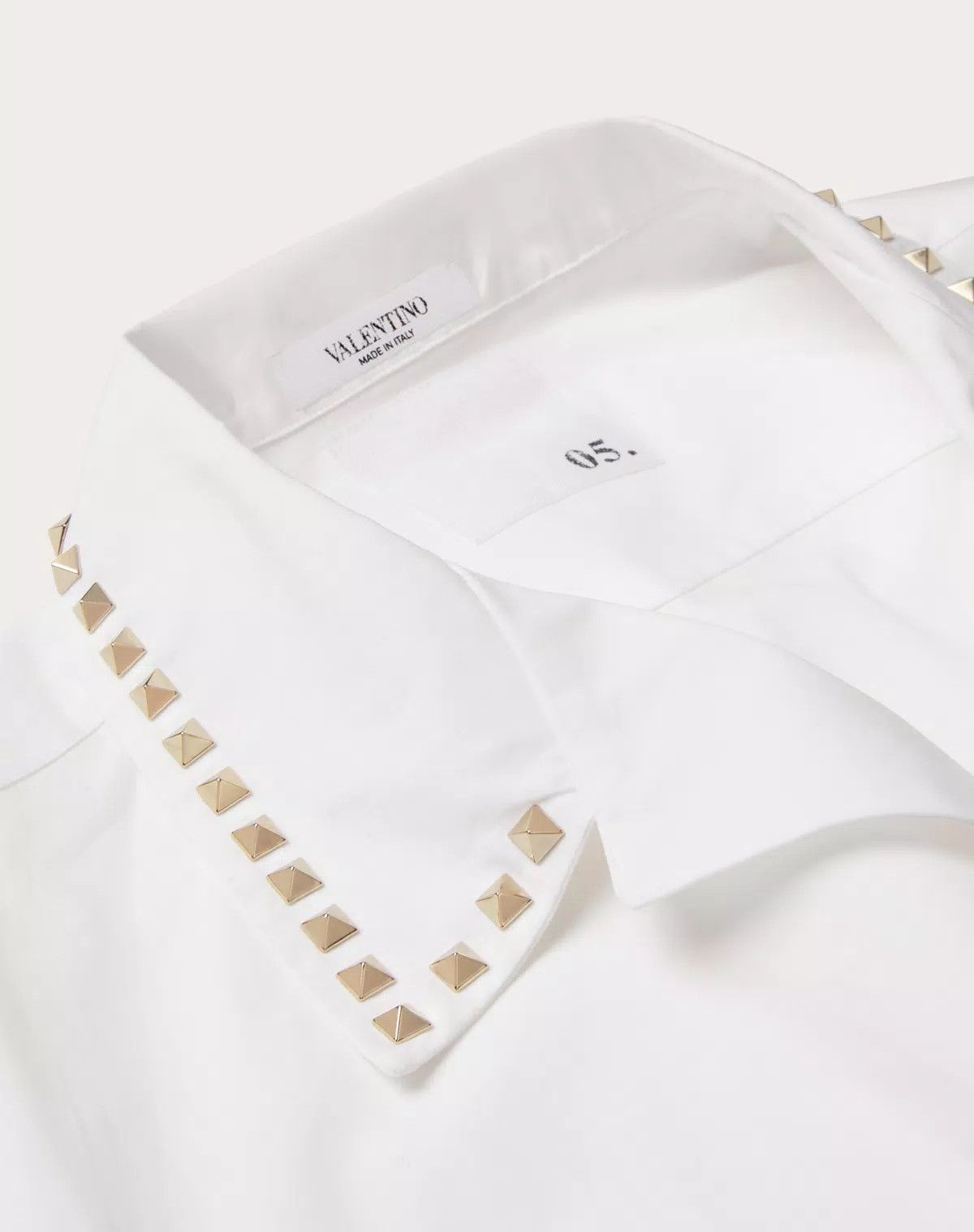 Valentino oc11z0625 Cotton Bowling Shirt in White Size US L / EU 52-54 / 3 - 4 Thumbnail