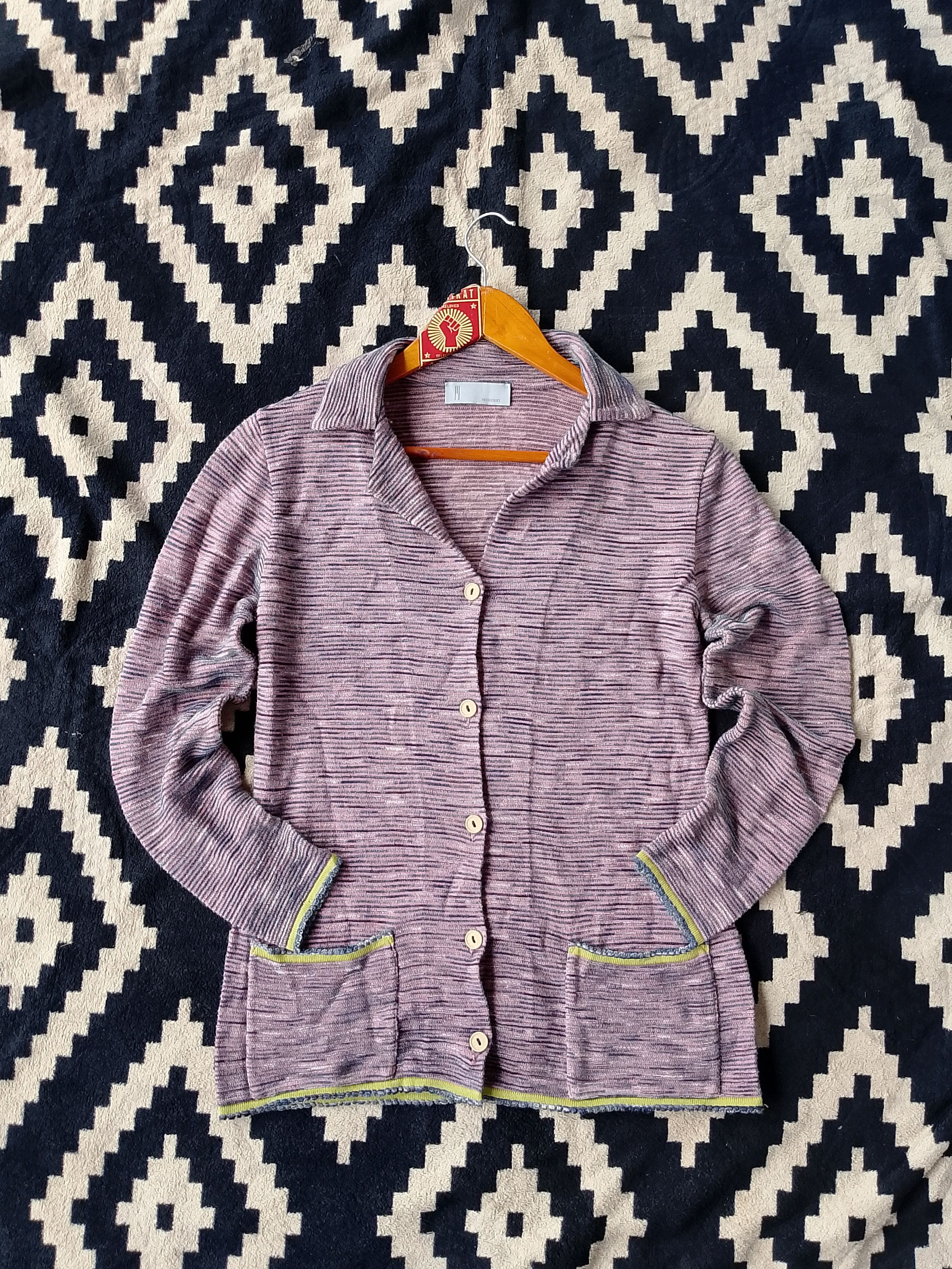 Missoni Vintage Missoni Italy Striped Merino Knit Patch Pocket Size S / US 4 / IT 40 - 2 Thumbnail
