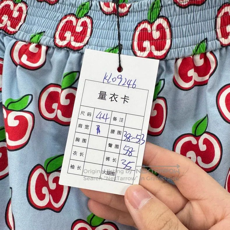 Gucci Gucci Light blue double G apple full print shorts Size US 28 / EU 44 - 7 Thumbnail