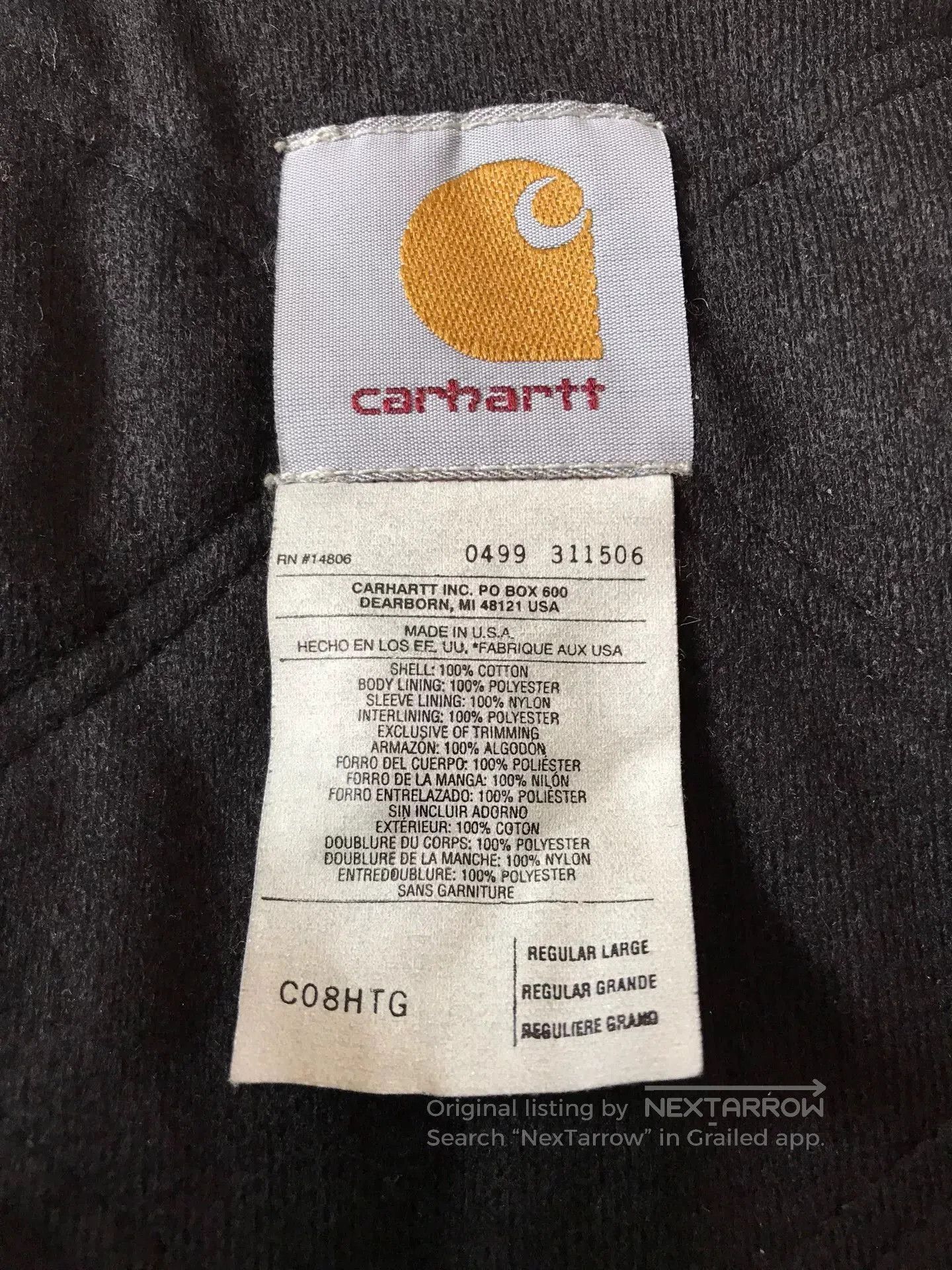 Carhartt 90s Carhartt C08 Work Jacket. Size US L / EU 52-54 / 3 - 9 Thumbnail