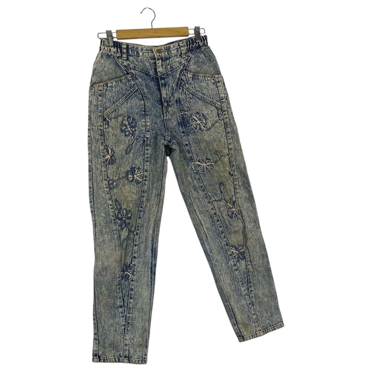 Designer × Vintage Vintage jeans beautiful floral made in china very rare Size 26" / US 2 / IT 38 - 3 Thumbnail