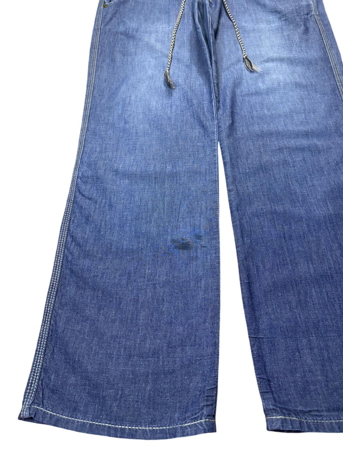 Edwin × Japanese Brand Vintage Edwin Blue Wash Sweats Style Baggy Denim Pants Size US 36 / EU 52 - 6 Thumbnail