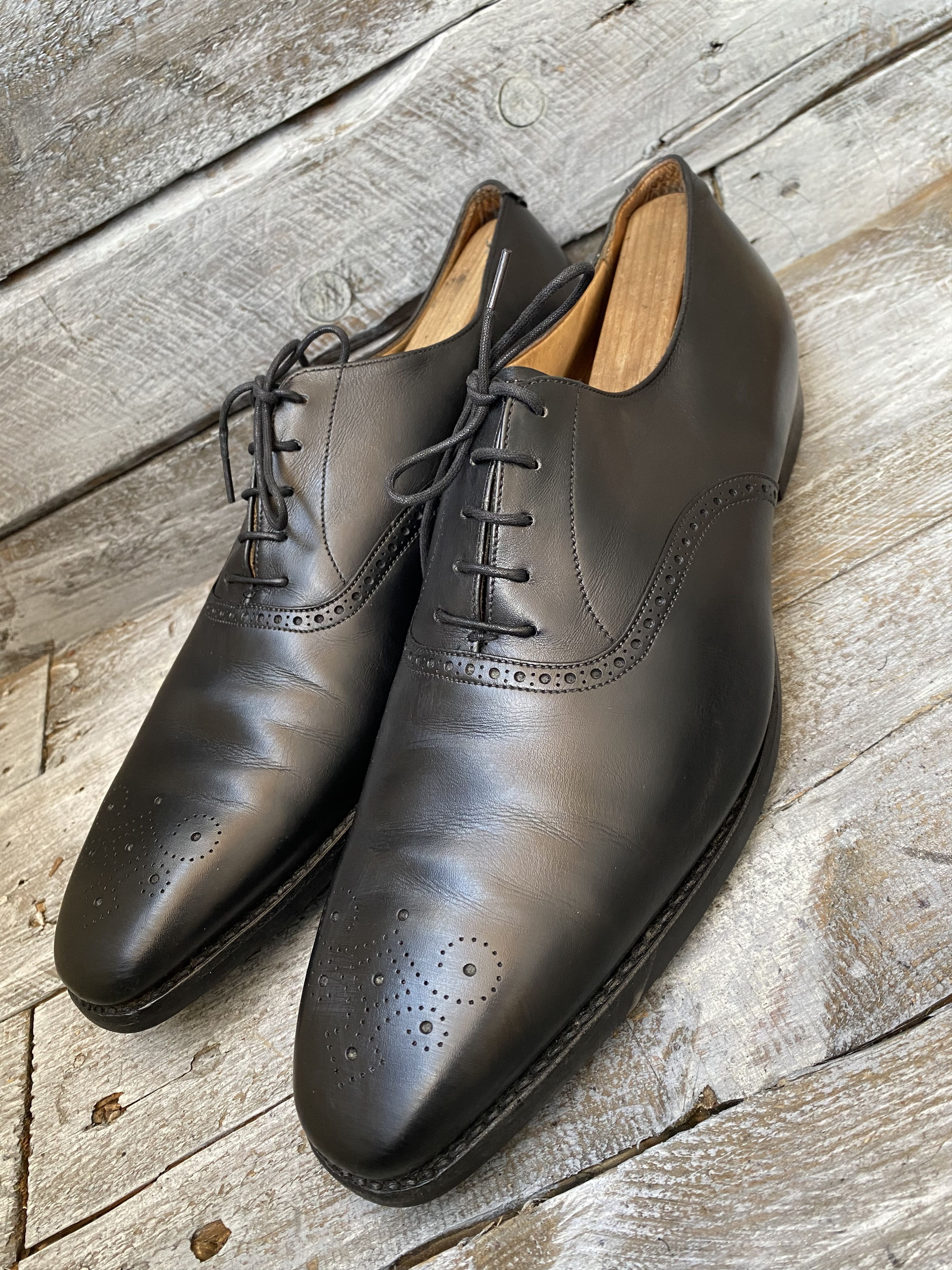 Crockett & Jones Crockett and jones oxford black leather shoes Uk 10.5E Size US 11.5 / EU 44-45 - 4 Thumbnail