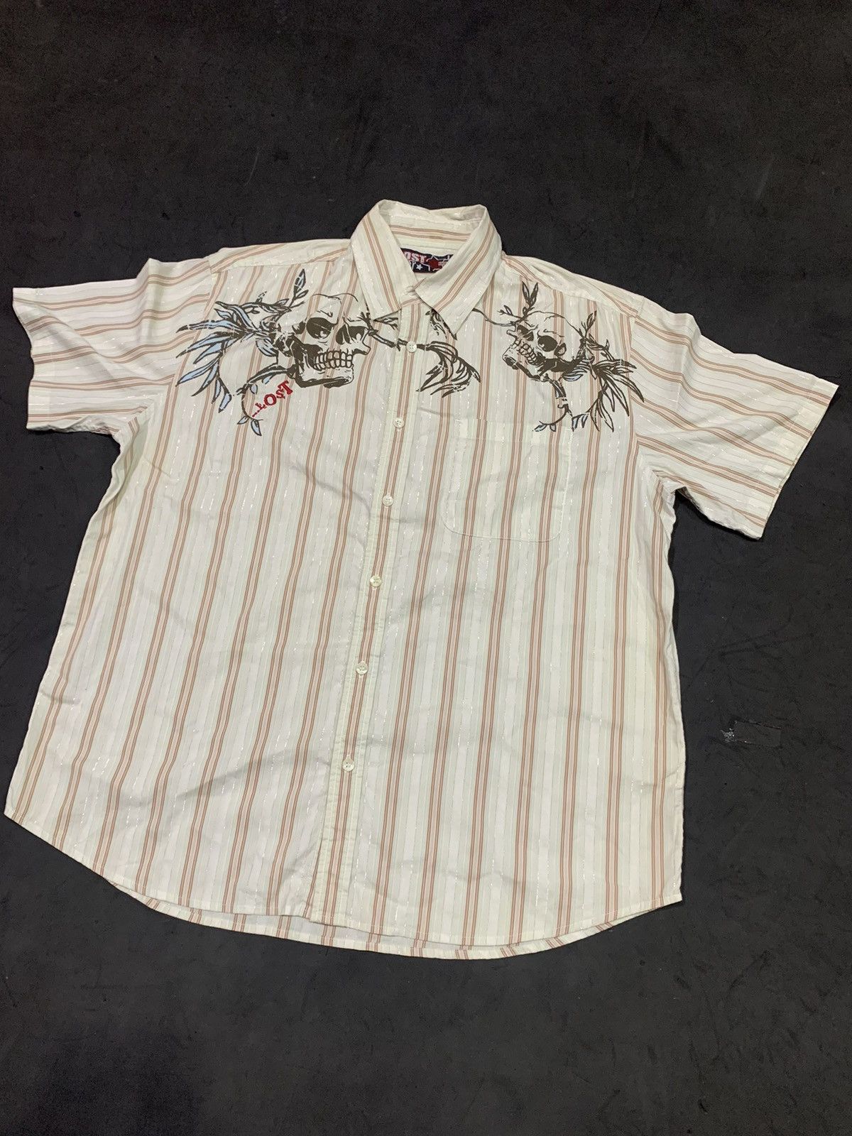If Six Was Nine Lost-Japanese Skull y2k shirt lgb ifsixwasnine Size US L / EU 52-54 / 3 - 3 Thumbnail