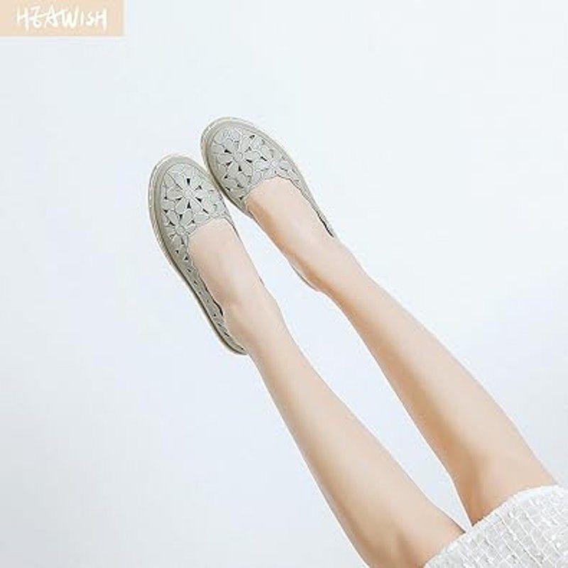 Other Heawish Women's 9.5 Silver Daisy Cutout Espadrille Flats Size US 9.5 / IT 39.5 - 5 Thumbnail