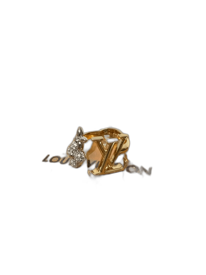 Louis Vuitton Louis Vuitton LV Interwoven Letter Ring M Size Size ONE SIZE - 1 Thumbnail