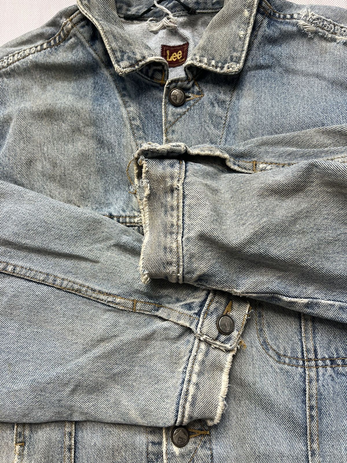 Lee × Vintage Rare Jacket Lee vintage 80’s jeans destroyed jeans boxy fit Size US XL / EU 56 / 4 - 7 Thumbnail