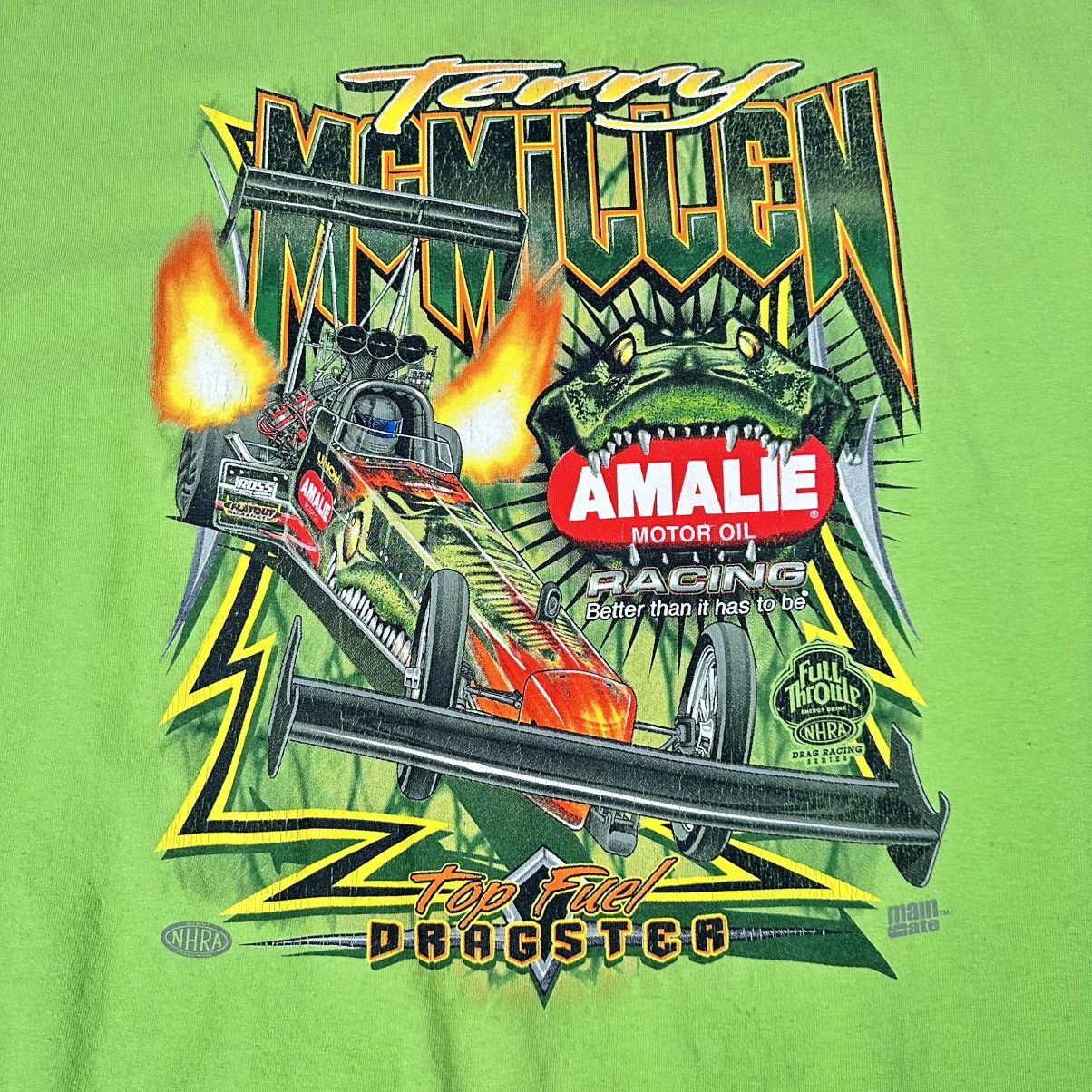 Gildan Terry McMillen NHRA Drag Racing T-Shirt Top Fuel Dragster Size US XL / EU 56 / 4 - 2 Thumbnail