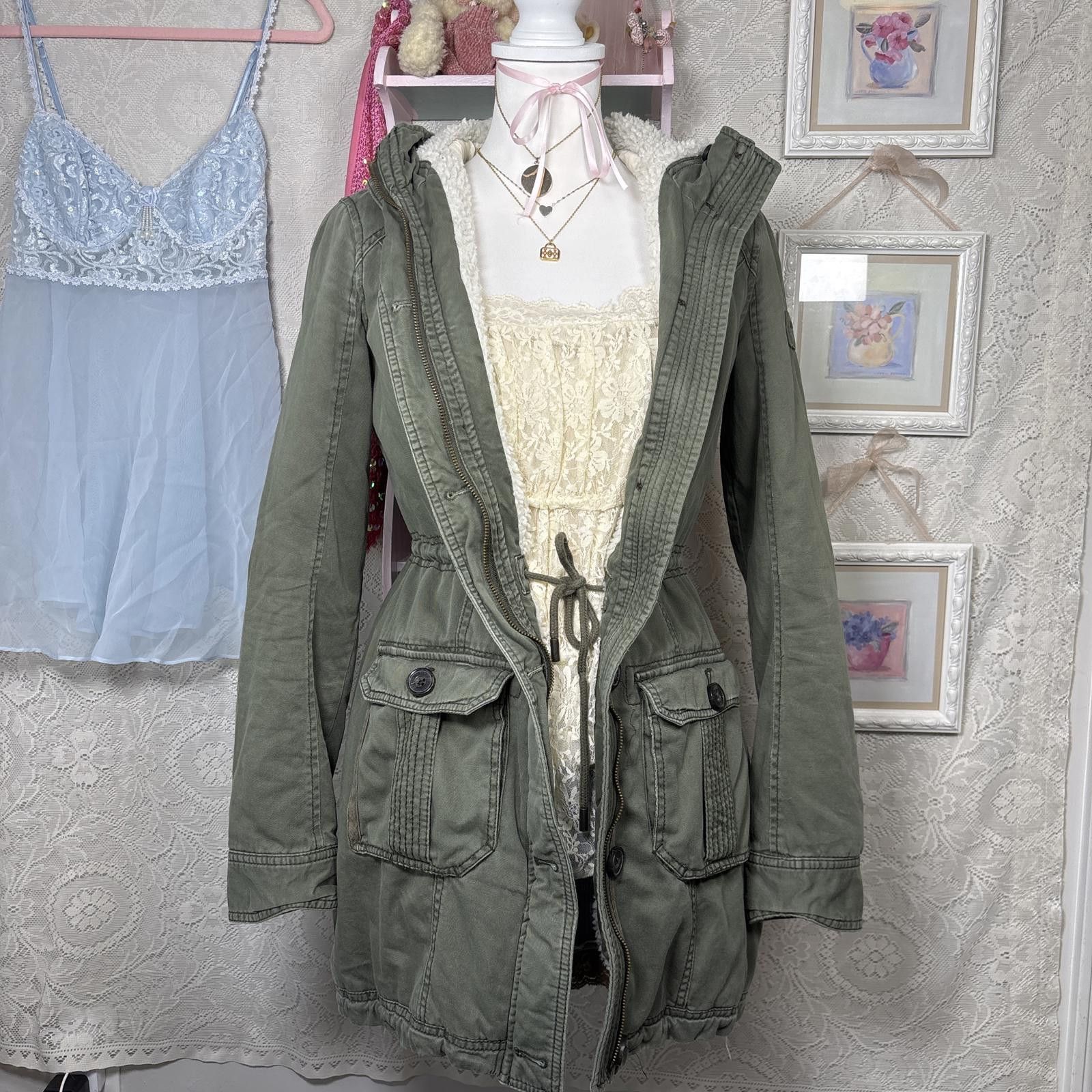 Abercrombie & Fitch vintage Abercrombie green cargo sherpa jacket Size S / US 4 / IT 40 - 2 Thumbnail