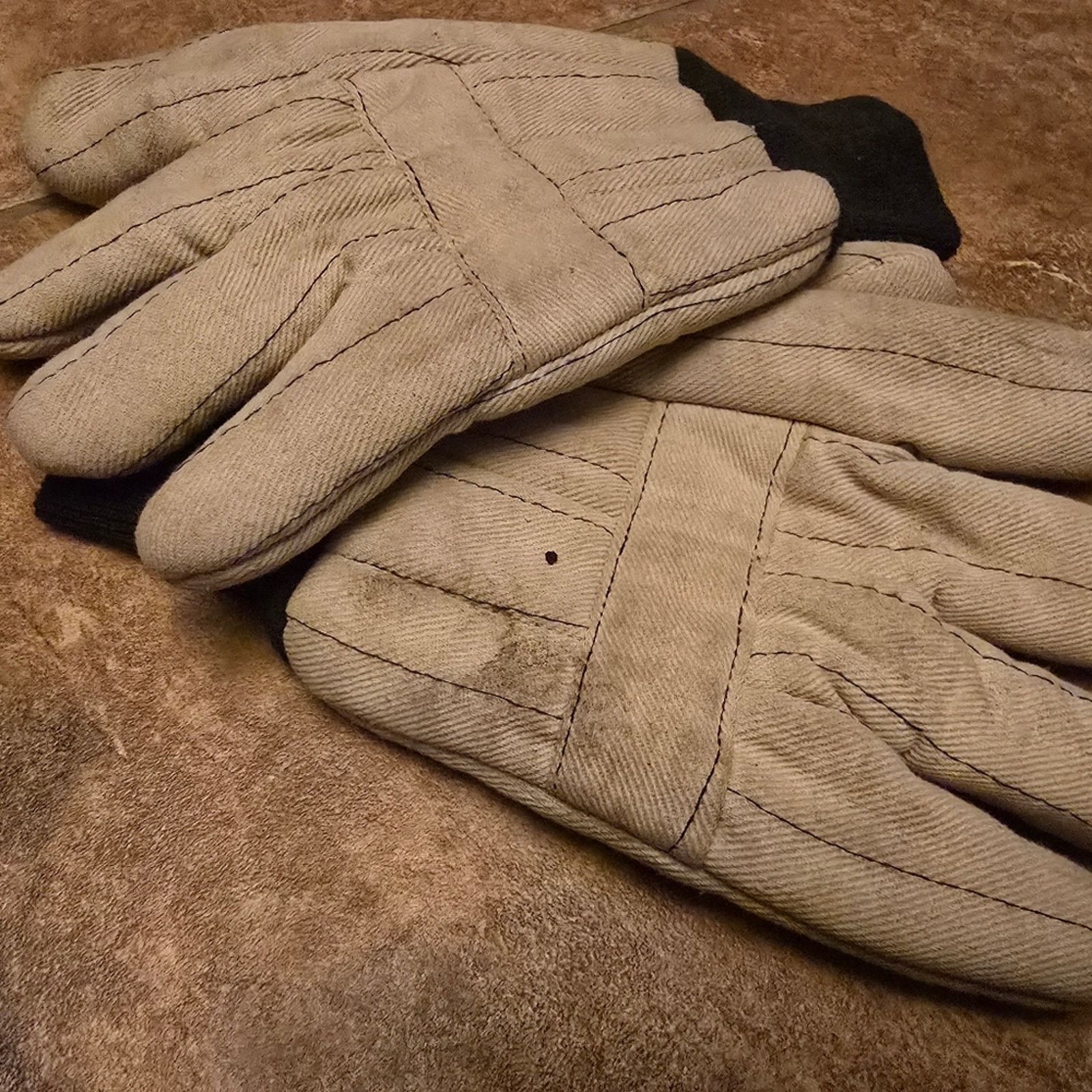 Other White Navy Stitched Work XL Glove Size ONE SIZE - 3 Thumbnail