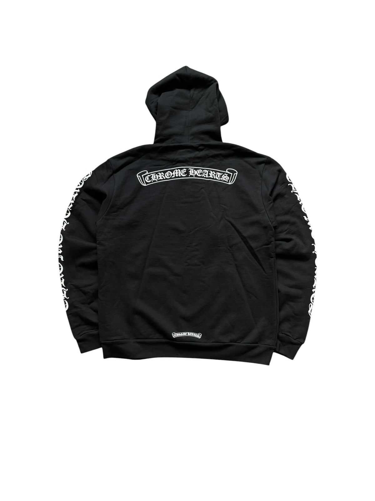 Chrome Hearts SCROLL LOGO SCRIPT PULLOVER HOODIE BLACK Size US M / EU 48-50 / 2 - 2 Thumbnail