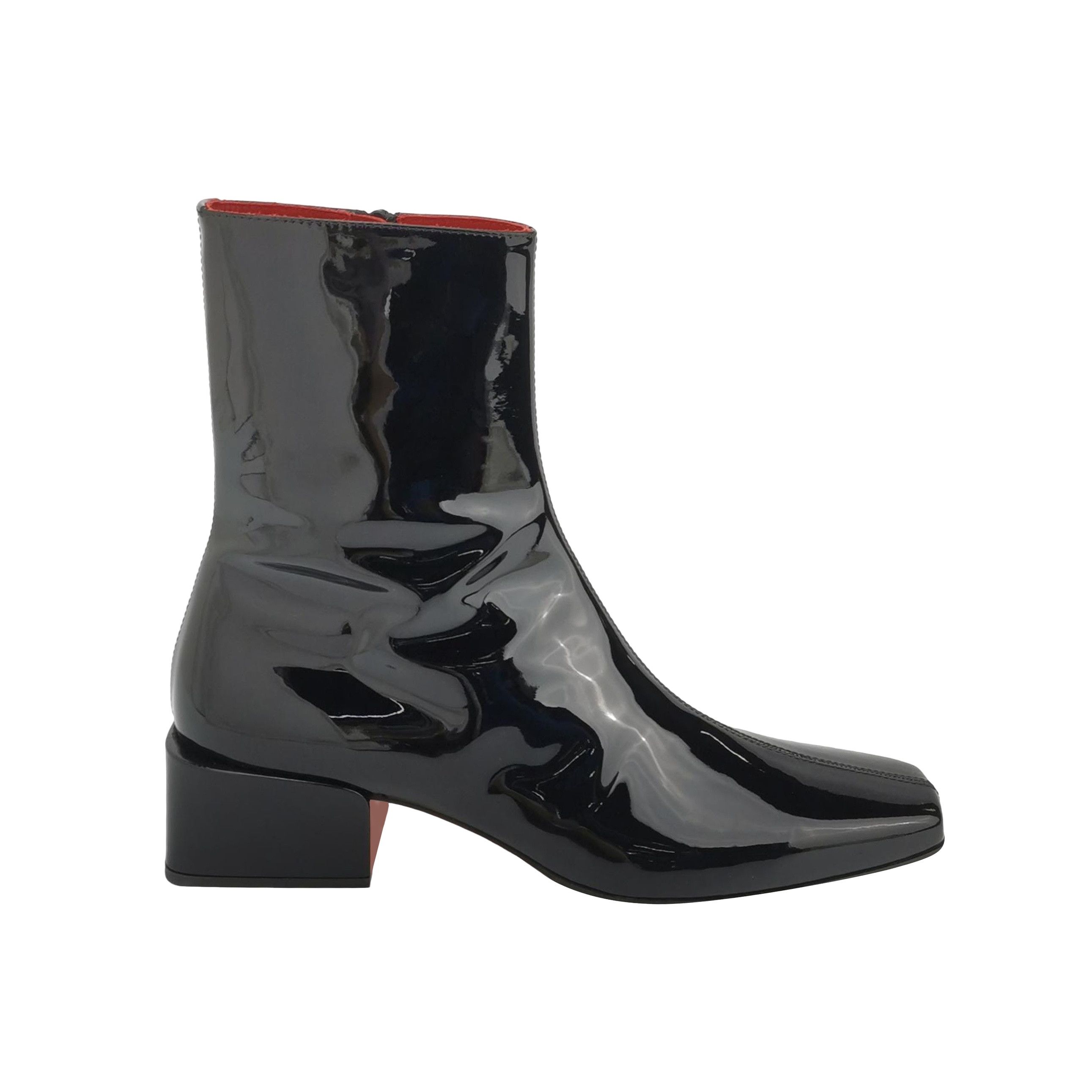 Christian Louboutin Christian Louboutin Patent Leather Square Toe Boots 40 Size US 10 / IT 40 - 1 Thumbnail