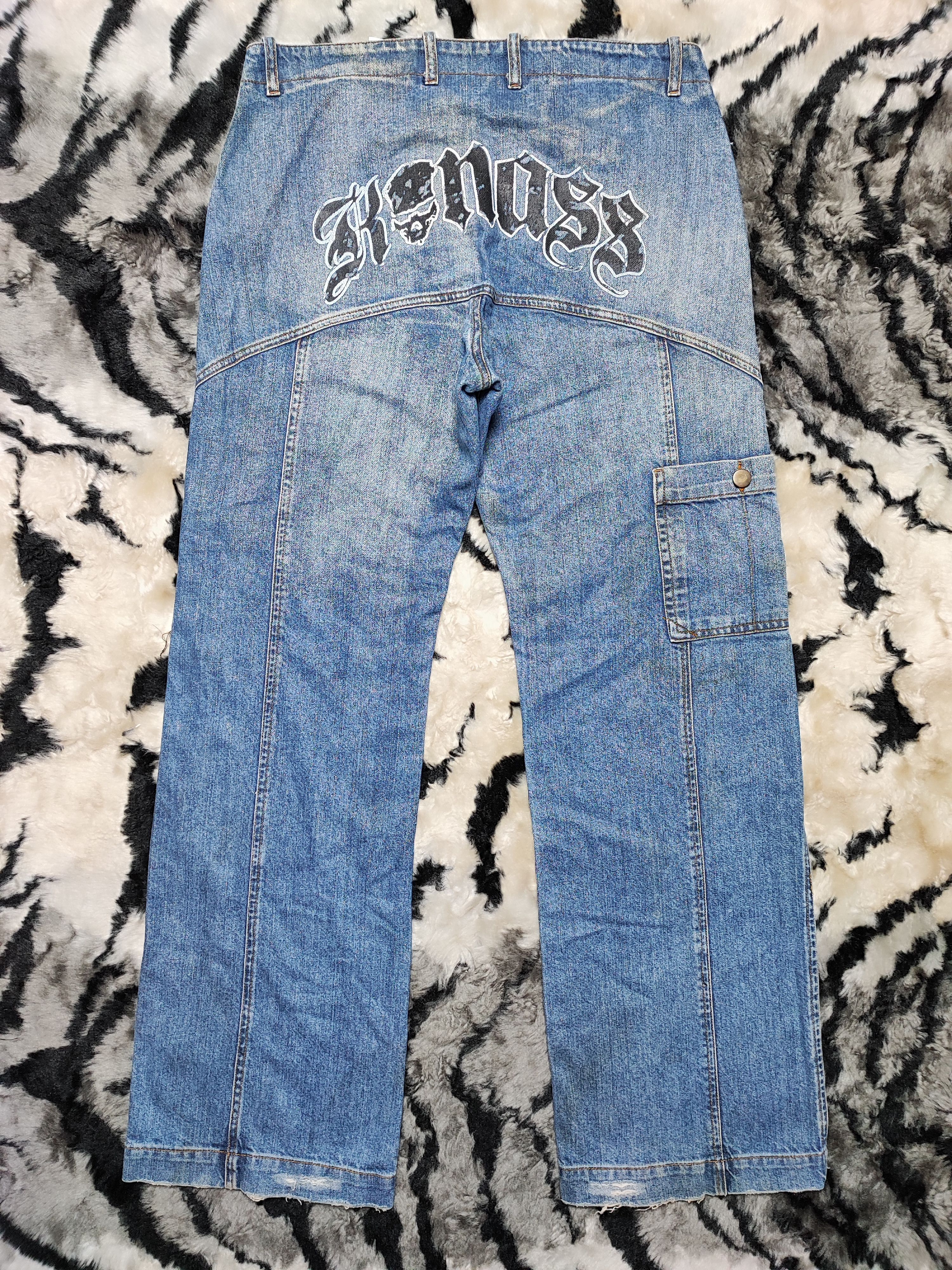 Japanese Brand Skull Denim Bakers Pants Cargo Size US 32 / EU 48 - 12 Thumbnail