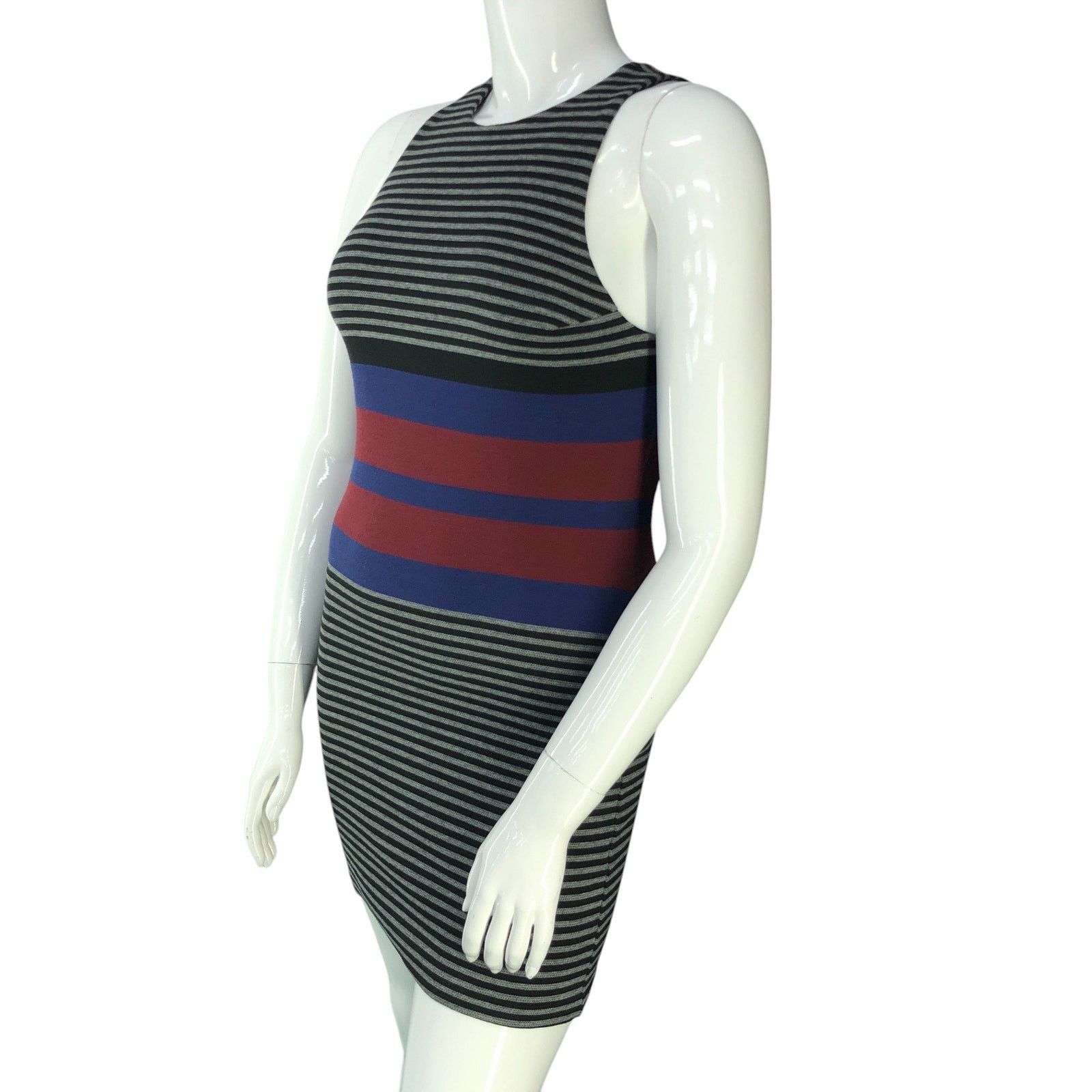 Amanda Uprichard Amanda Uprichard Size M Dress Knit Bodycon Sleeveless Stripe Size M / US 6-8 / IT 42-44 - 4 Thumbnail