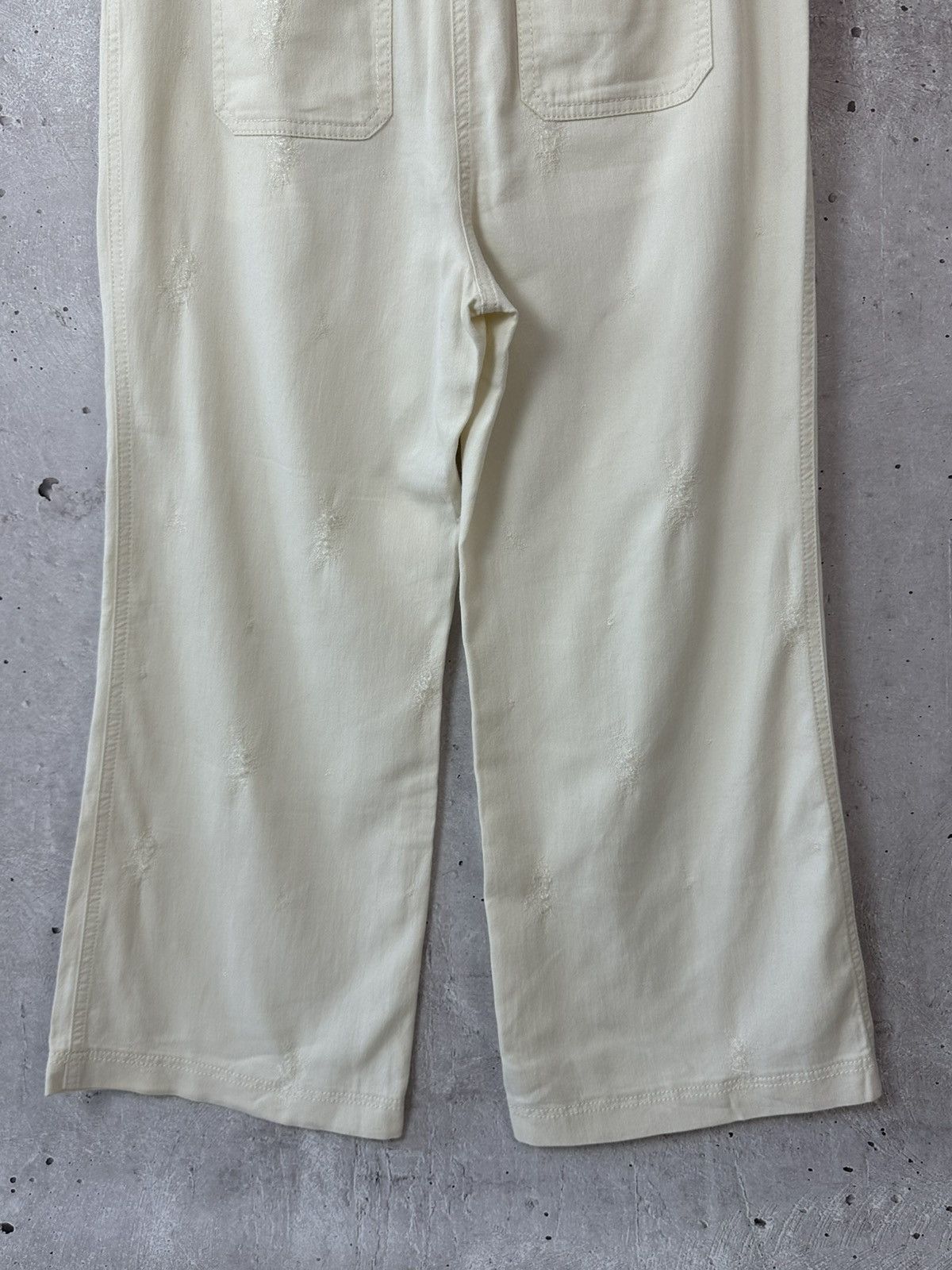 Sandro Sandro Ivory Distressed Cotton Pants Size 30" / US 8 / IT 44 - 10 Thumbnail