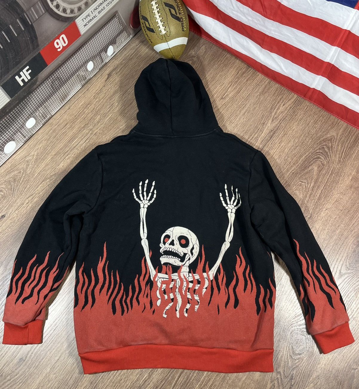 Vintage Skeleton You Died Rare Hoodie 🔥 💀 🔥 Size US L / EU 52-54 / 3 - 9 Thumbnail