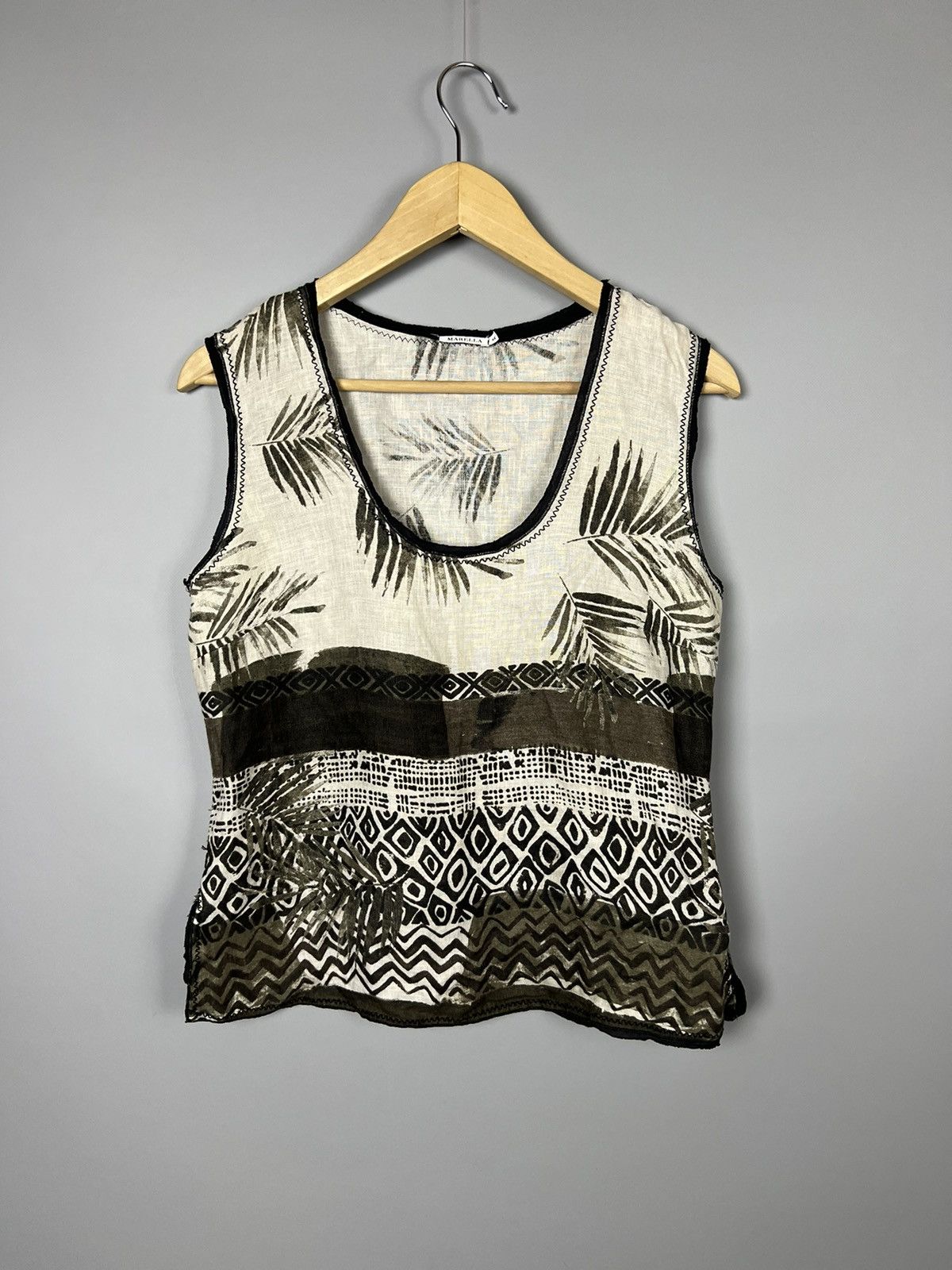 Marella Marella linen tank top tee shirt Size M / US 6-8 / IT 42-44 - 1 Thumbnail