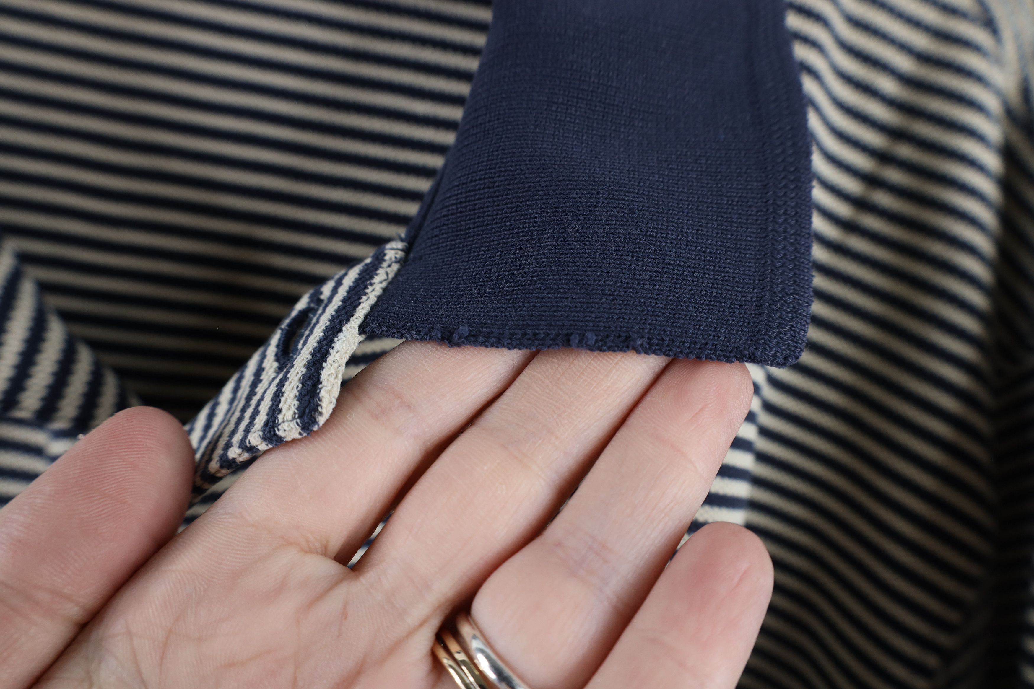 L.L. Bean × Vintage Vintage LL Bean Striped Double L Knit Collared Polo Shirt Size US L / EU 52-54 / 3 - 8 Thumbnail