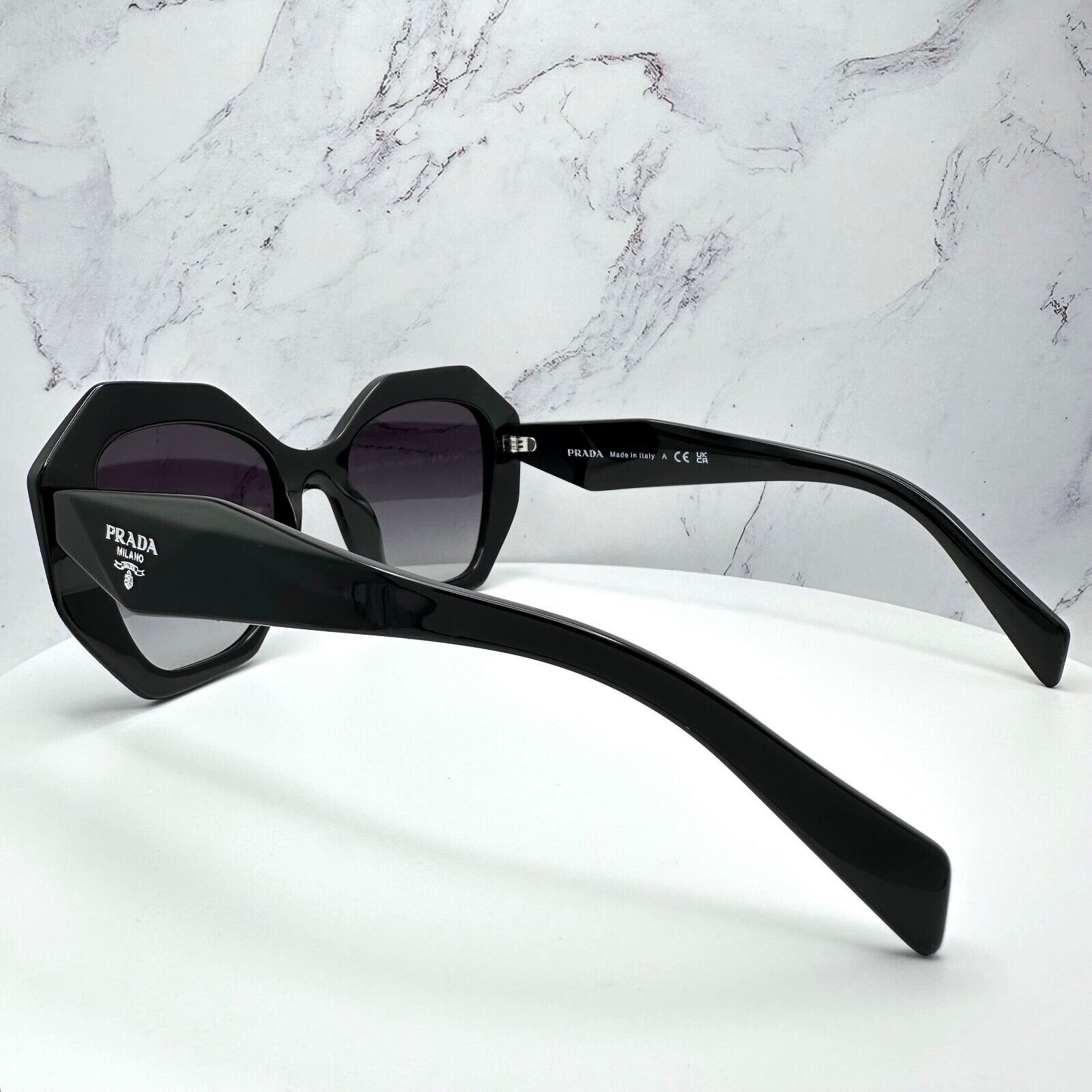 Prada New Prada Sunglasses Black Symbole Logo Square Geometric Size ONE SIZE - 9 Thumbnail
