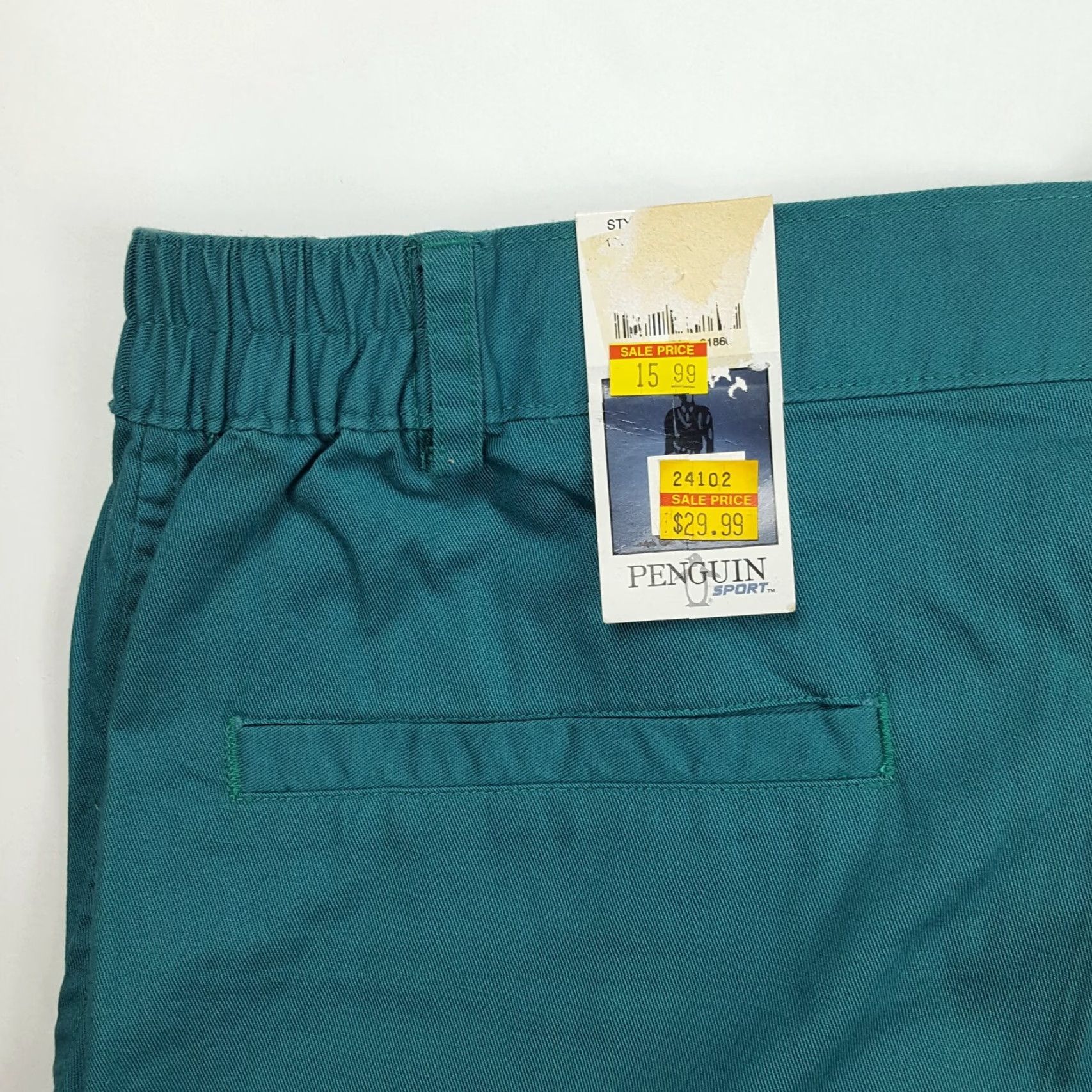 Vintage VINTAGE Penguin Chino Shorts Teal 90s Casual Sport Pleated Size 34 Mens Size US 34 / EU 50 - 5 Thumbnail