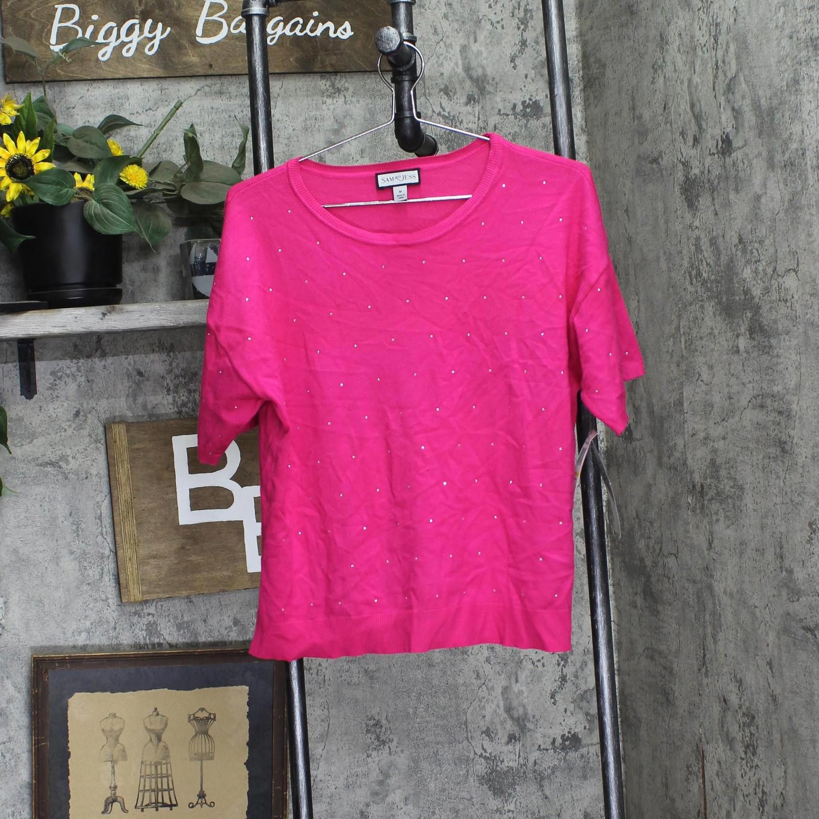 Other Nwt Sam & Jess Womens Sweater Ta93148768as Electric Pink M Size M / US 6-8 / IT 42-44 - 1 Thumbnail