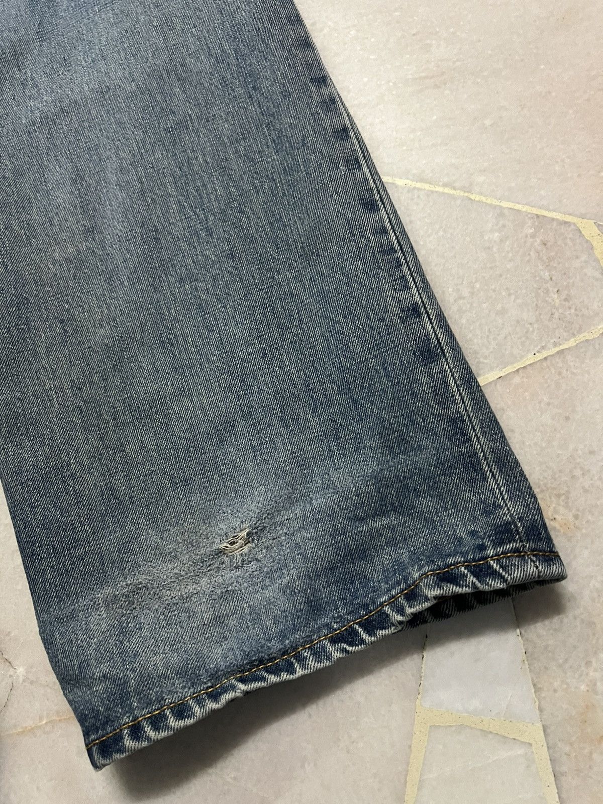 Edwin 💥Baggy💥Vintage Edwin 505 Distressed Selvedge Faded Jean Size US 32 / EU 48 - 14 Thumbnail