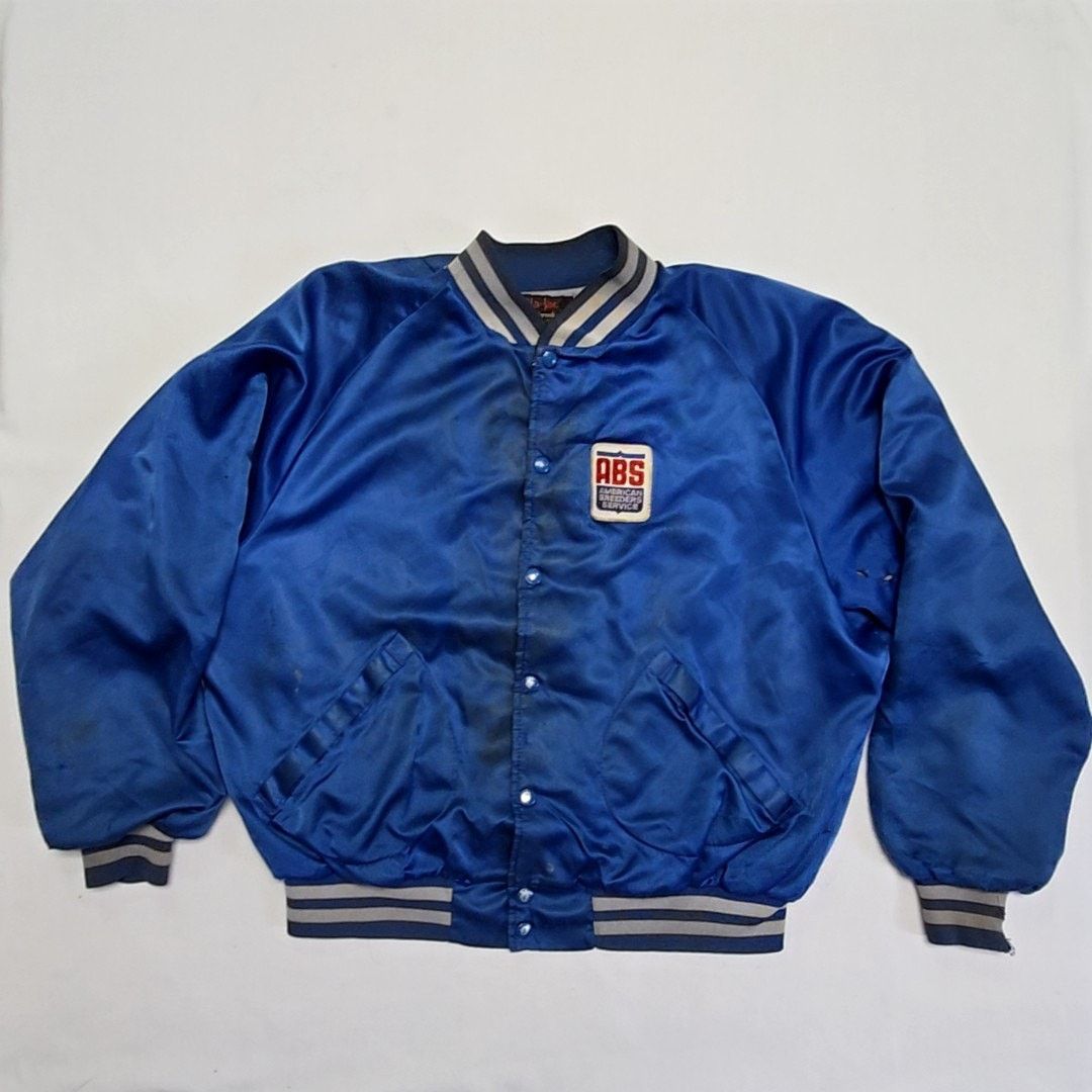 Vintage Vintage ABS Jacket Blue Mens XL Distressed Western Bomber Size US XL / EU 56 / 4 - 1 Thumbnail