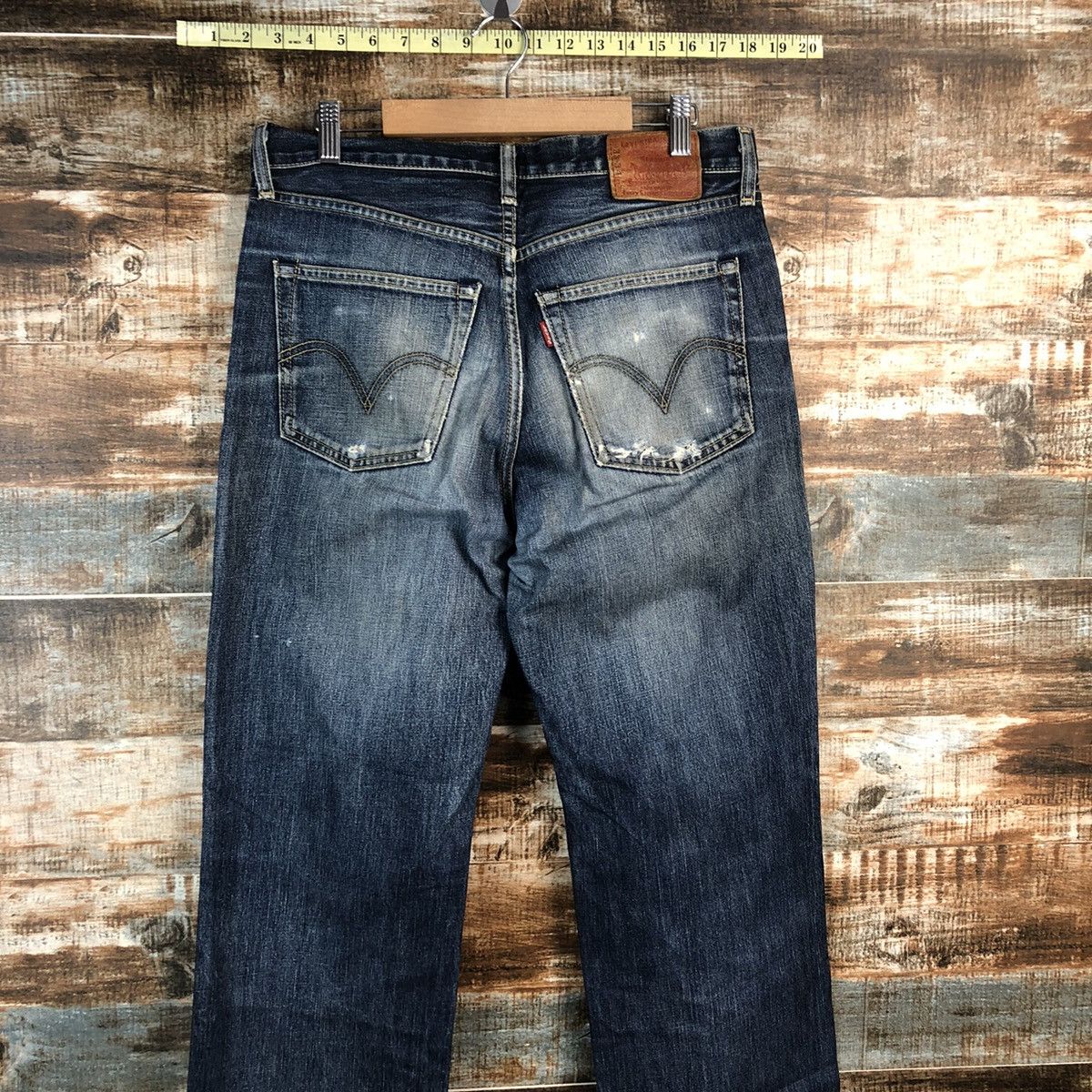 Levi's Levis 502 Blue ripped distressed Denim Pants #A2605 Size US 33 - 13 Thumbnail