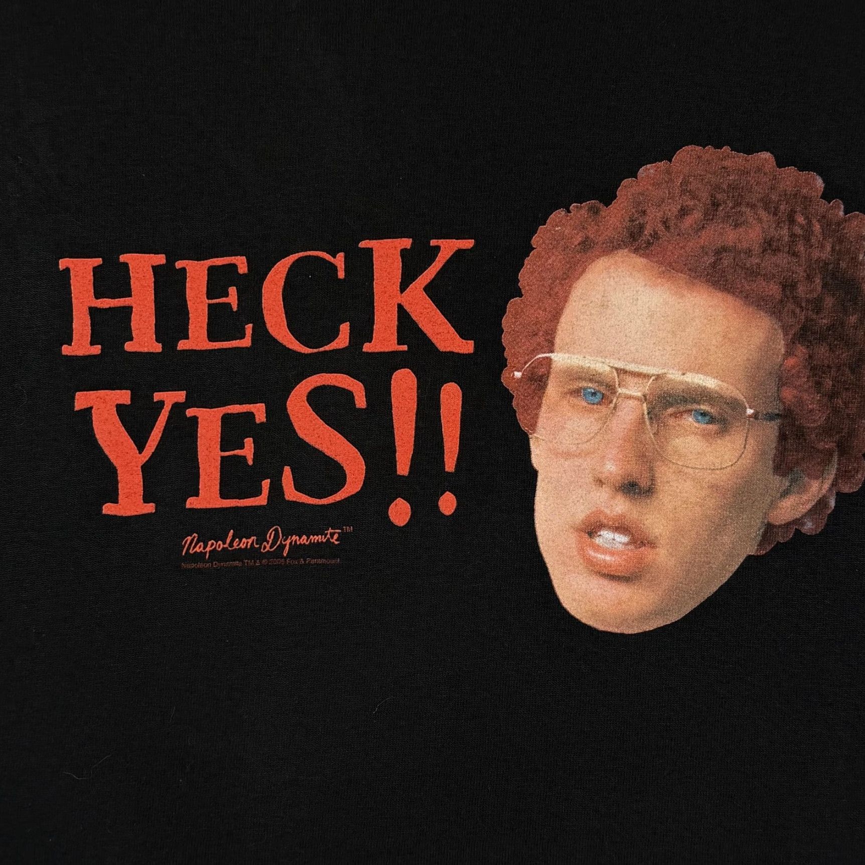 Vintage VINTAGE Napoleon Dynamite Shirt Mens XL Black Heck Yes Graphic Movie Comedy 00s Size US XL / EU 56 / 4 - 4 Thumbnail