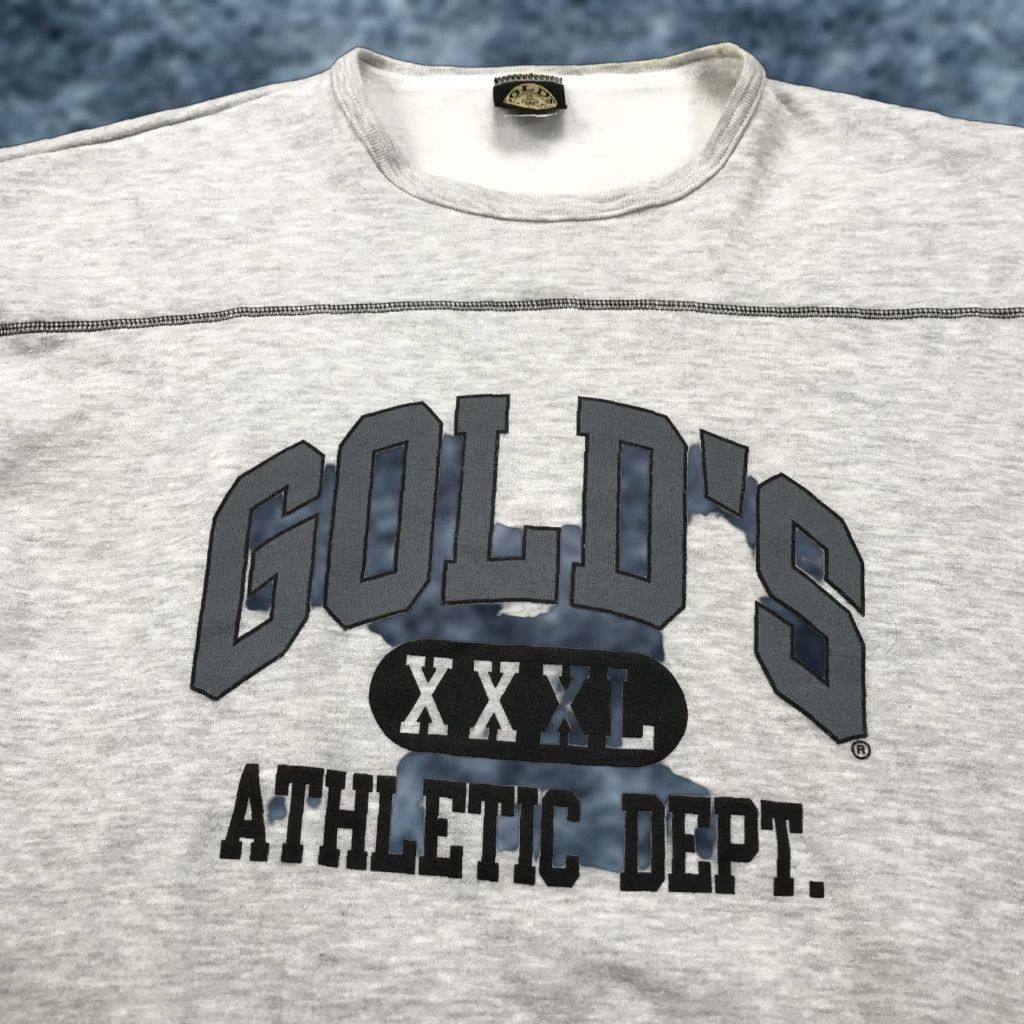 Vintage VINTAGE Gold's Gym Sweatshirt Mens M Gray Sleeveless Gym Lifting 90s Size US M / EU 48-50 / 2 - 1 Thumbnail