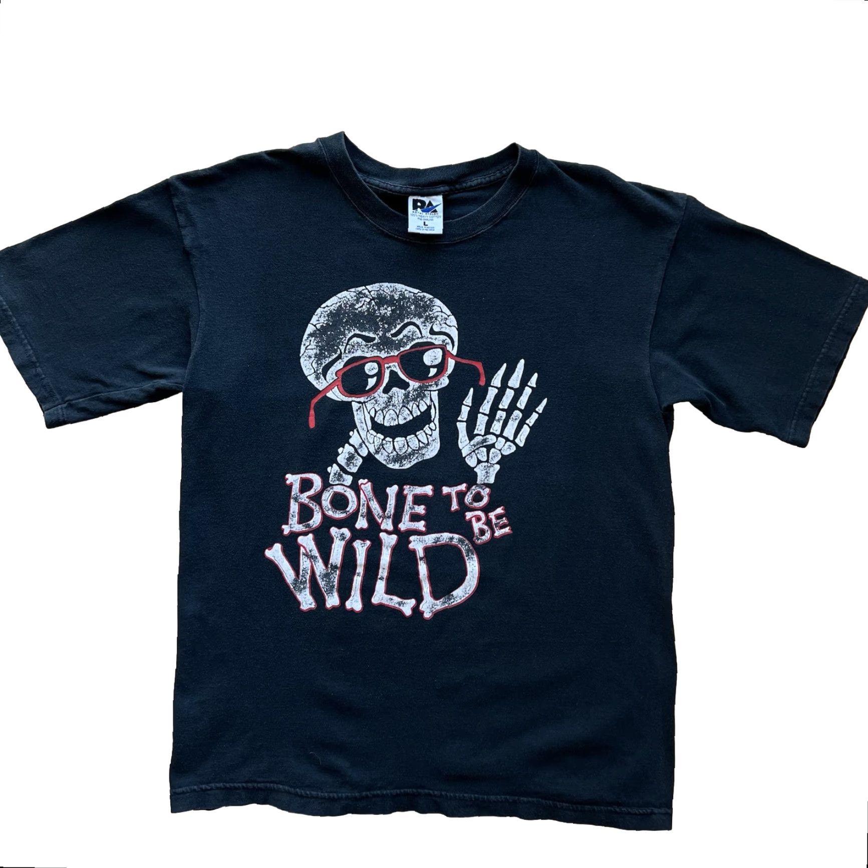 Born Vintage Born to be Wild Shirt L Black 90s Bones Skeleton Punk Biker Art Funny Shirt Mens Vintage 90s USA Classic Rock Size US L / EU 52-54 / 3 - 2 Thumbnail