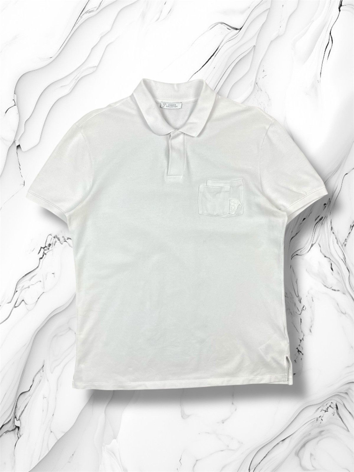 Versace Versace Collection Polo Shirt White Medusa Logo Embroidered Size US L / EU 52-54 / 3 - 1 Thumbnail
